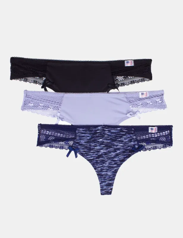 3 Pack Micro Lace Trim Thong sold by U.S. Polo Assn.