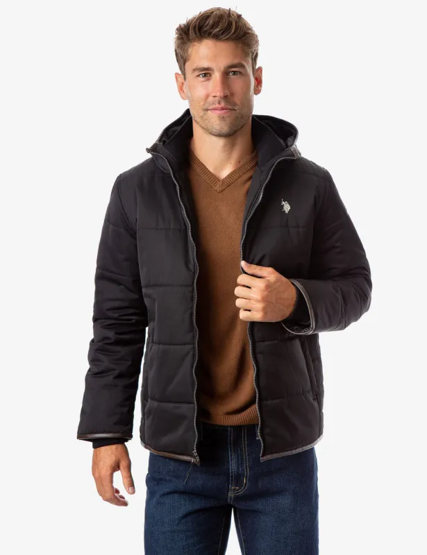 TRIM HOODED PUFFER JACKET sold by U.S. Polo Assn.