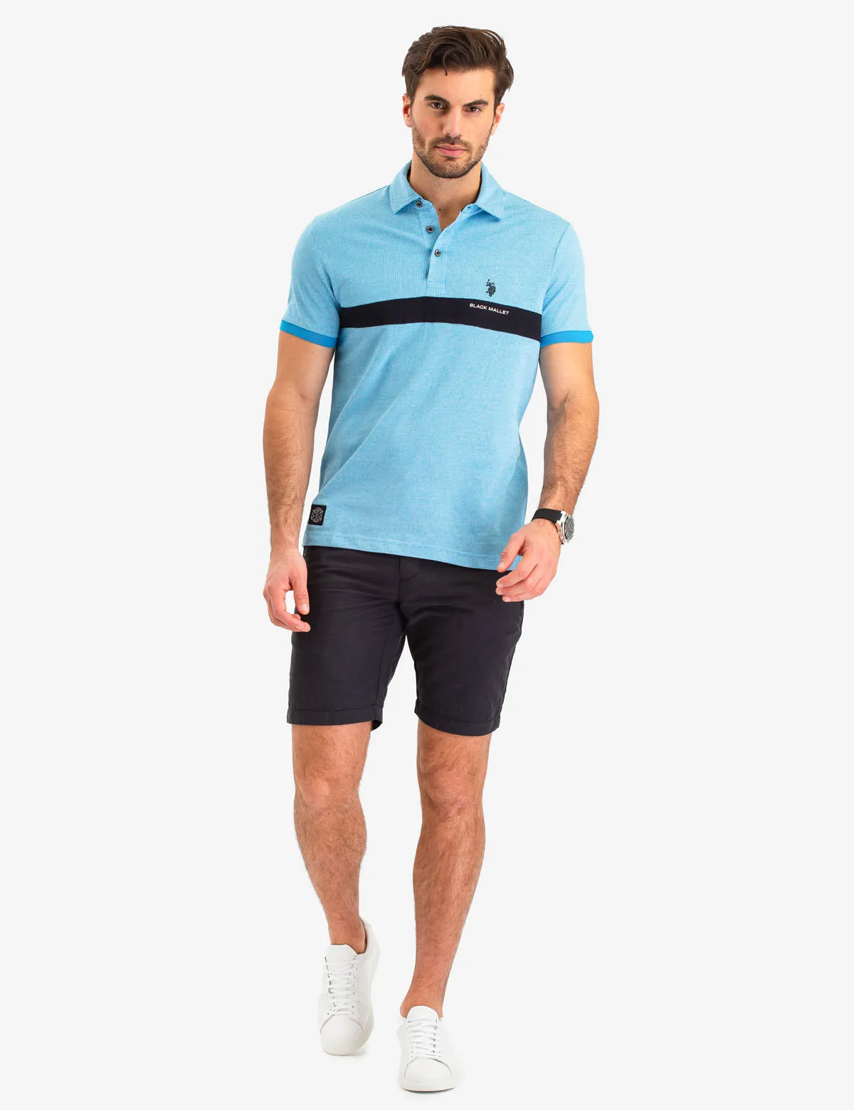 BLACK MALLET JACQUARD STRIPE POLO SHIRT sold by U.S. Polo Assn. product image thumbnail 2