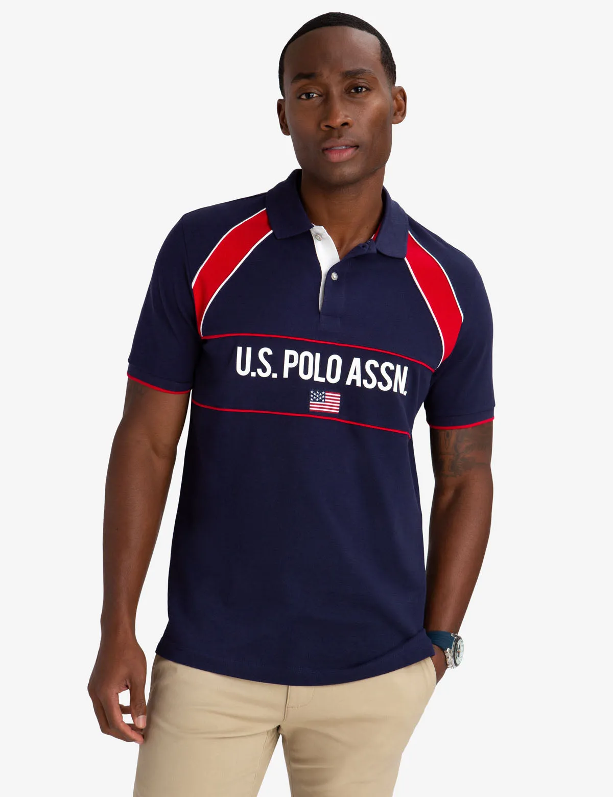 RUBBER DETAIL AND FLAG PATCH POLO SHIRT sold by U.S. Polo Assn. product image thumbnail 5