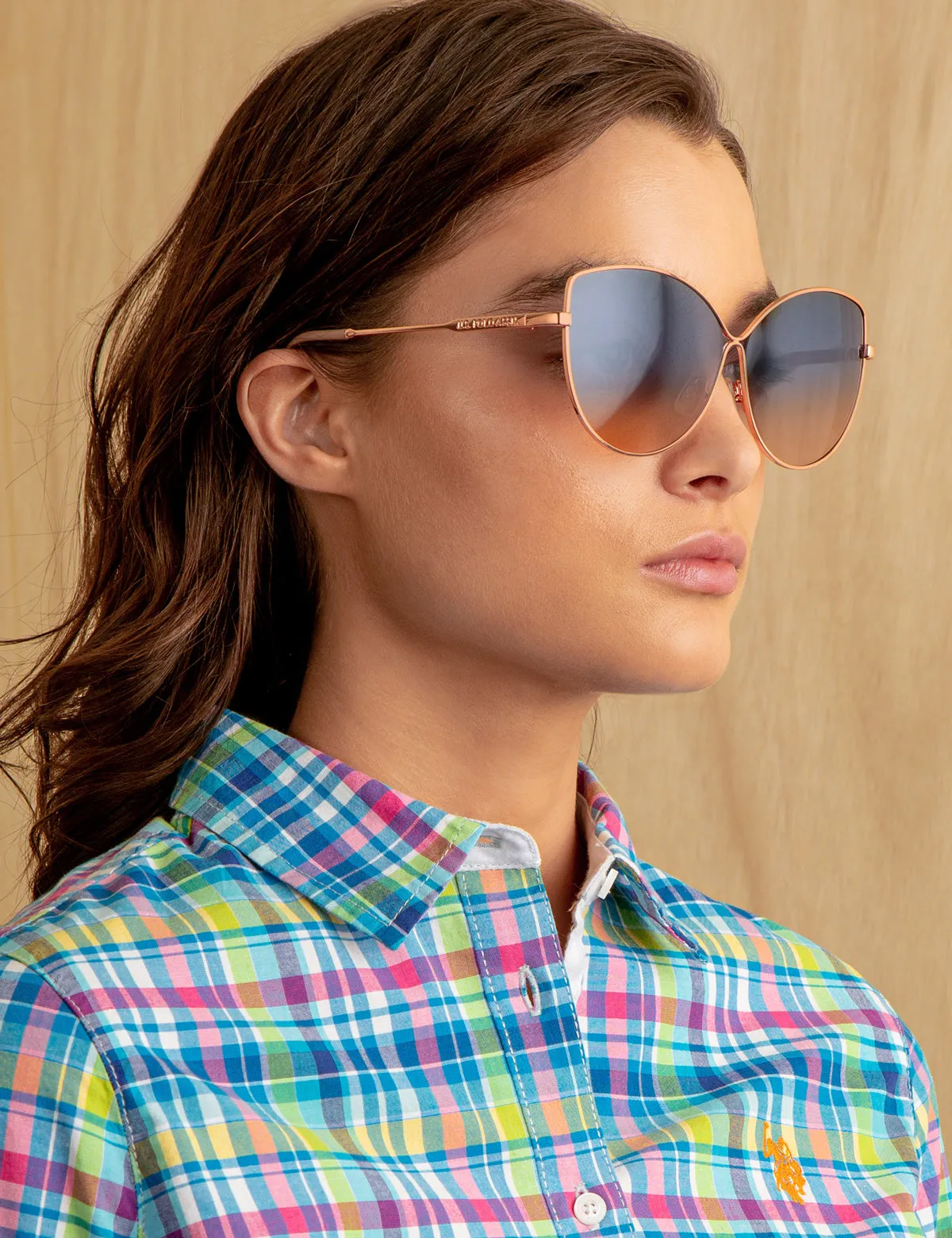 LADIES METAL CAT-EYE SUNGLASSES sold by U.S. Polo Assn. product image thumbnail 2