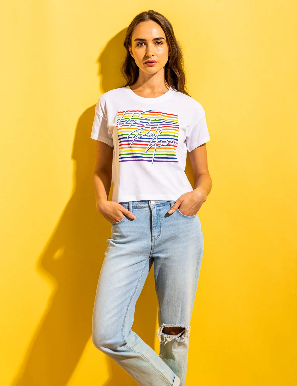 PRIDE STRIPE GRAPHIC T-SHIRT sold by U.S. Polo Assn.