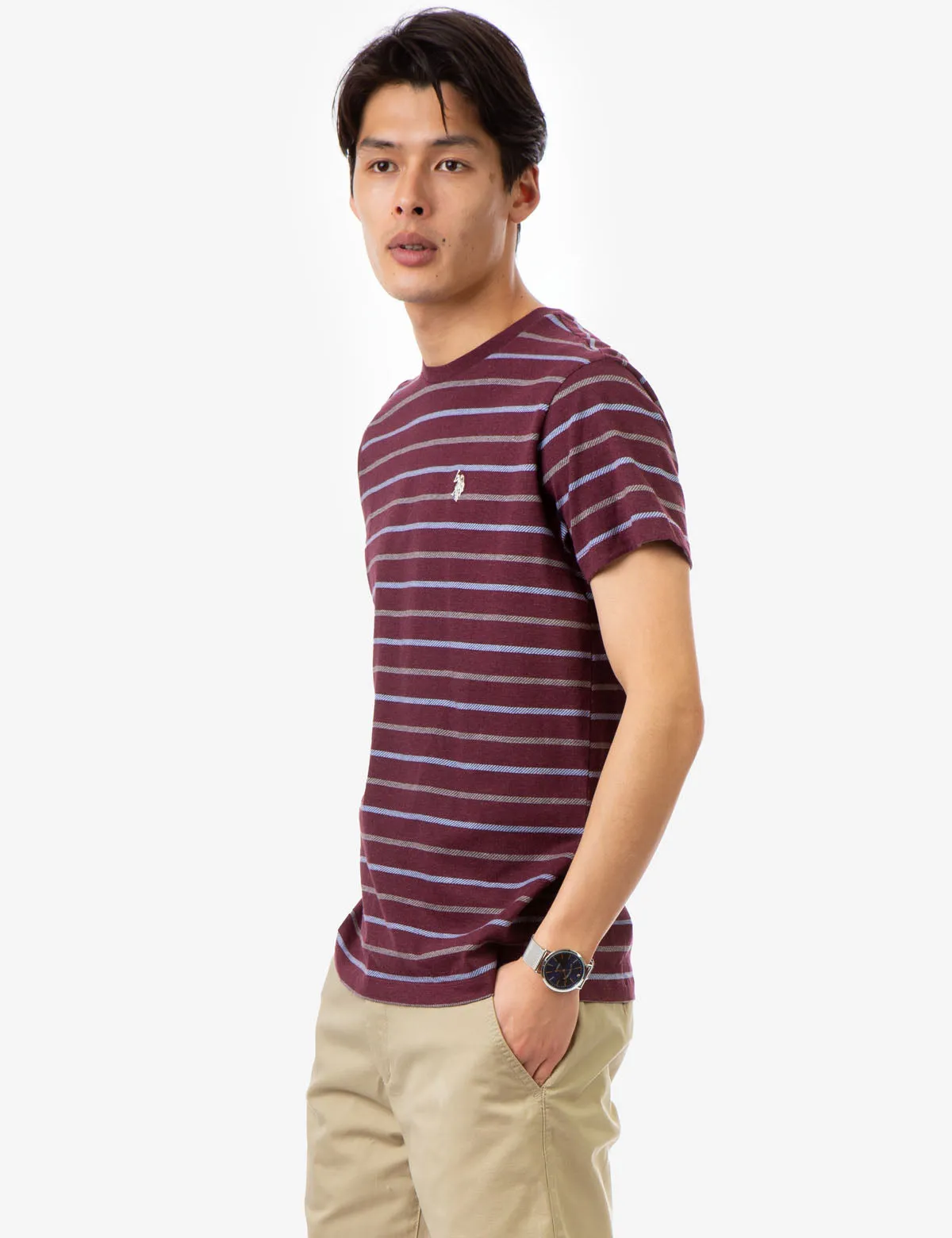 CLASSIC STRIPED CREW NECK T-SHIRT sold by U.S. Polo Assn.