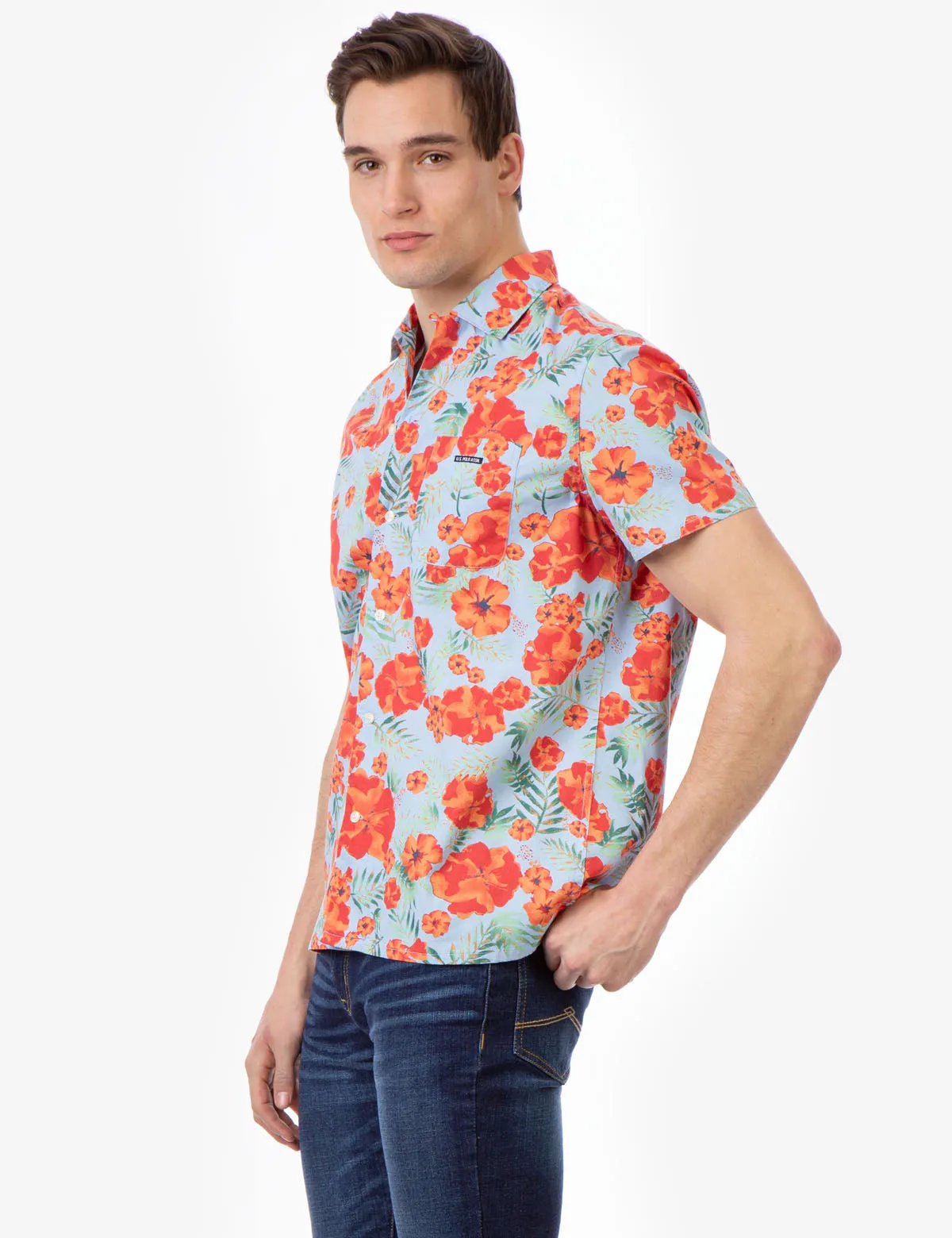FLORAL SHORT SLEEVE CAMP SHIRT sold by U.S. Polo Assn. product image thumbnail 3