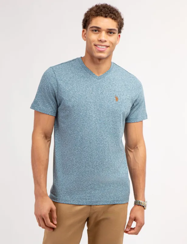TWISTED YARN V-NECK T-SHIRT made by U.S. Polo Assn.
