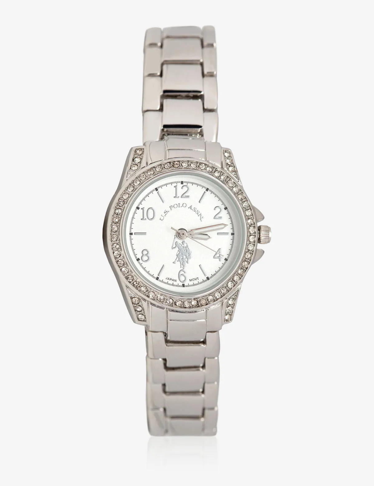 USPA WOMEN'S SILVER TONE & RHINESTONE WATCH sold by U.S. Polo Assn.