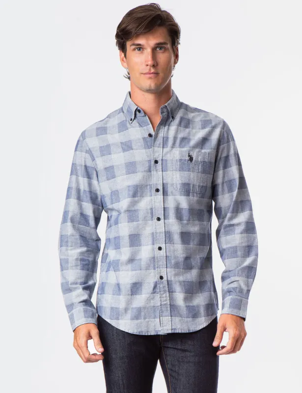 BLACK MALLET BIG PLAID JACQUARD SHIRT sold by U.S. Polo Assn.