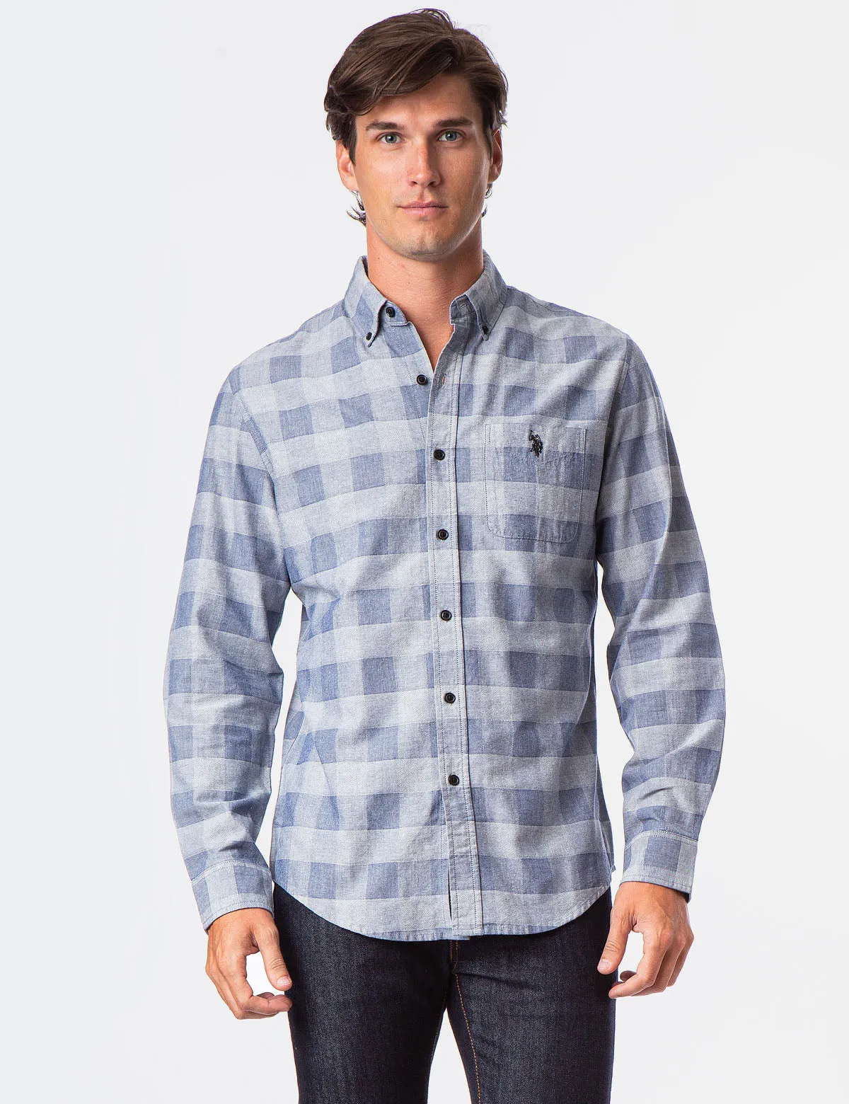 BLACK MALLET BIG PLAID JACQUARD SHIRT sold by U.S. Polo Assn.