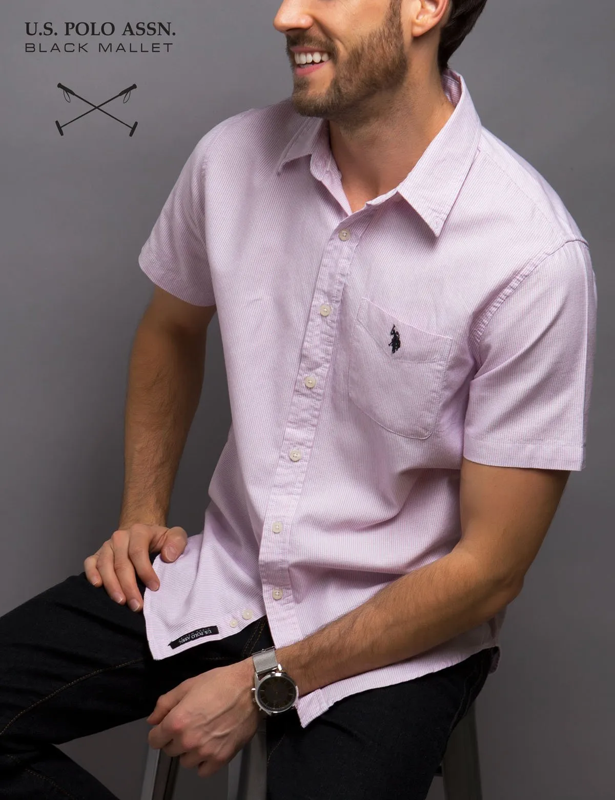 BLACK MALLET SLIM FIT SHIRT sold by U.S. Polo Assn. product image thumbnail 5
