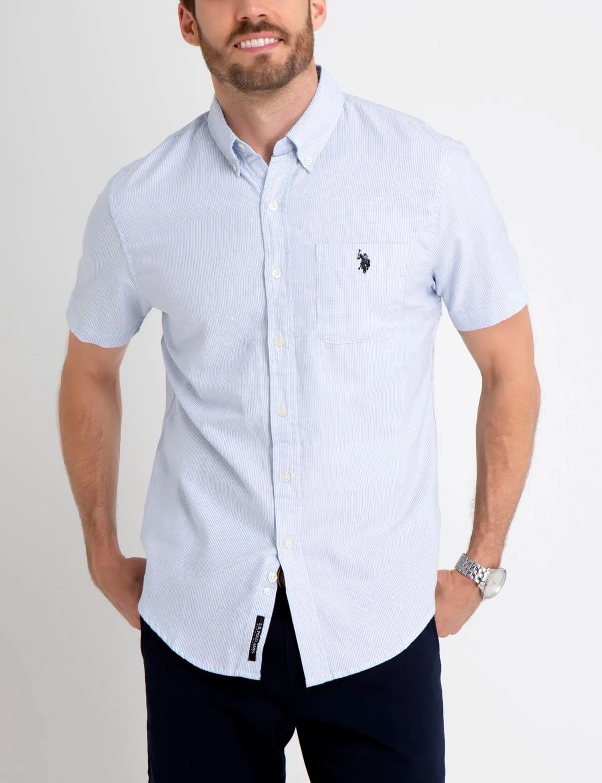 BLACK MALLET SLIM FIT SHIRT sold by U.S. Polo Assn.