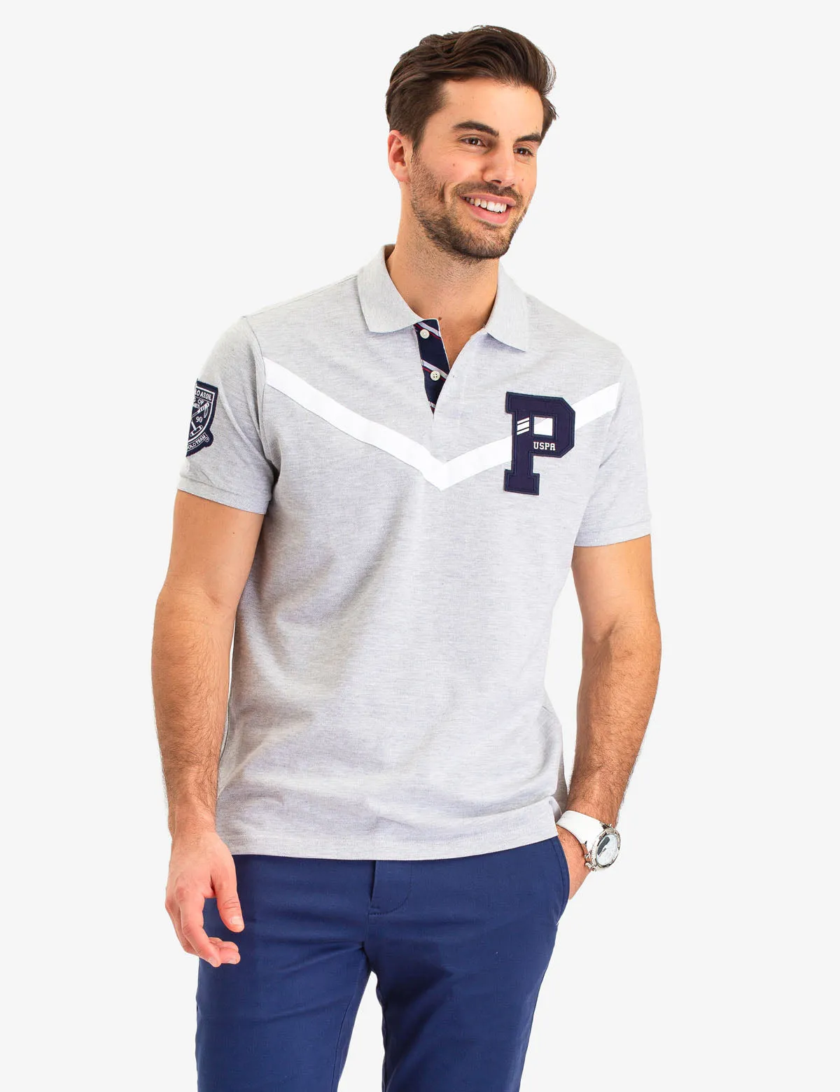 CHEVRON STRIPE POLO SHIRT sold by U.S. Polo Assn.