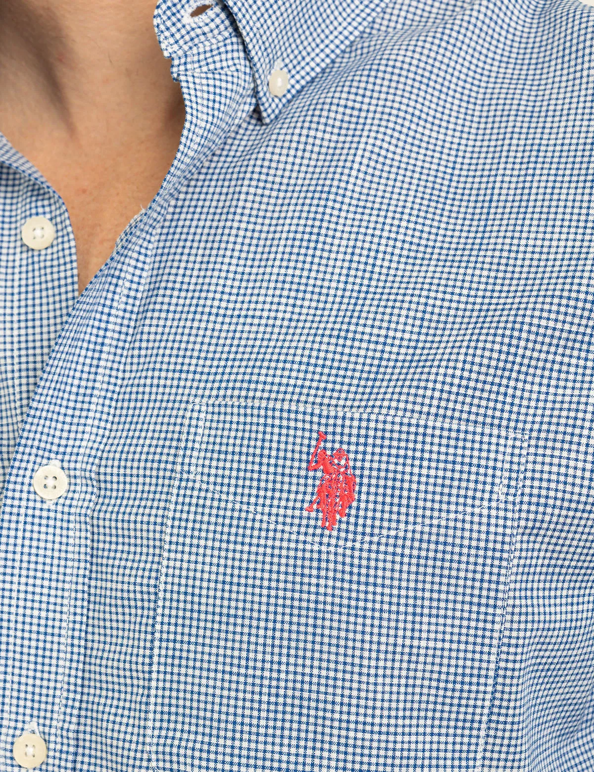 GINGHAM SLUB POPLIN LONG SLEEVE SHIRT sold by U.S. Polo Assn. product image thumbnail 3