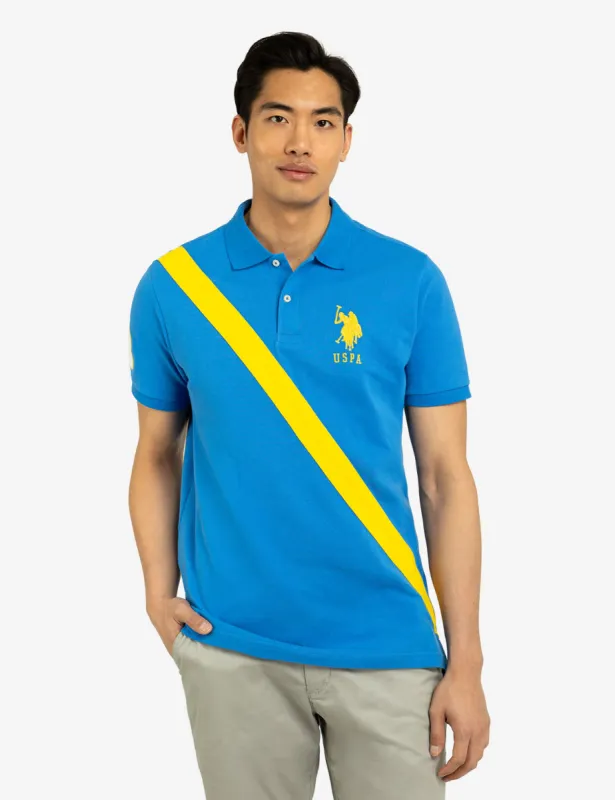 DIAGONAL SASH FRONT PIQUE POLO SHIRT sold by U.S. Polo Assn.