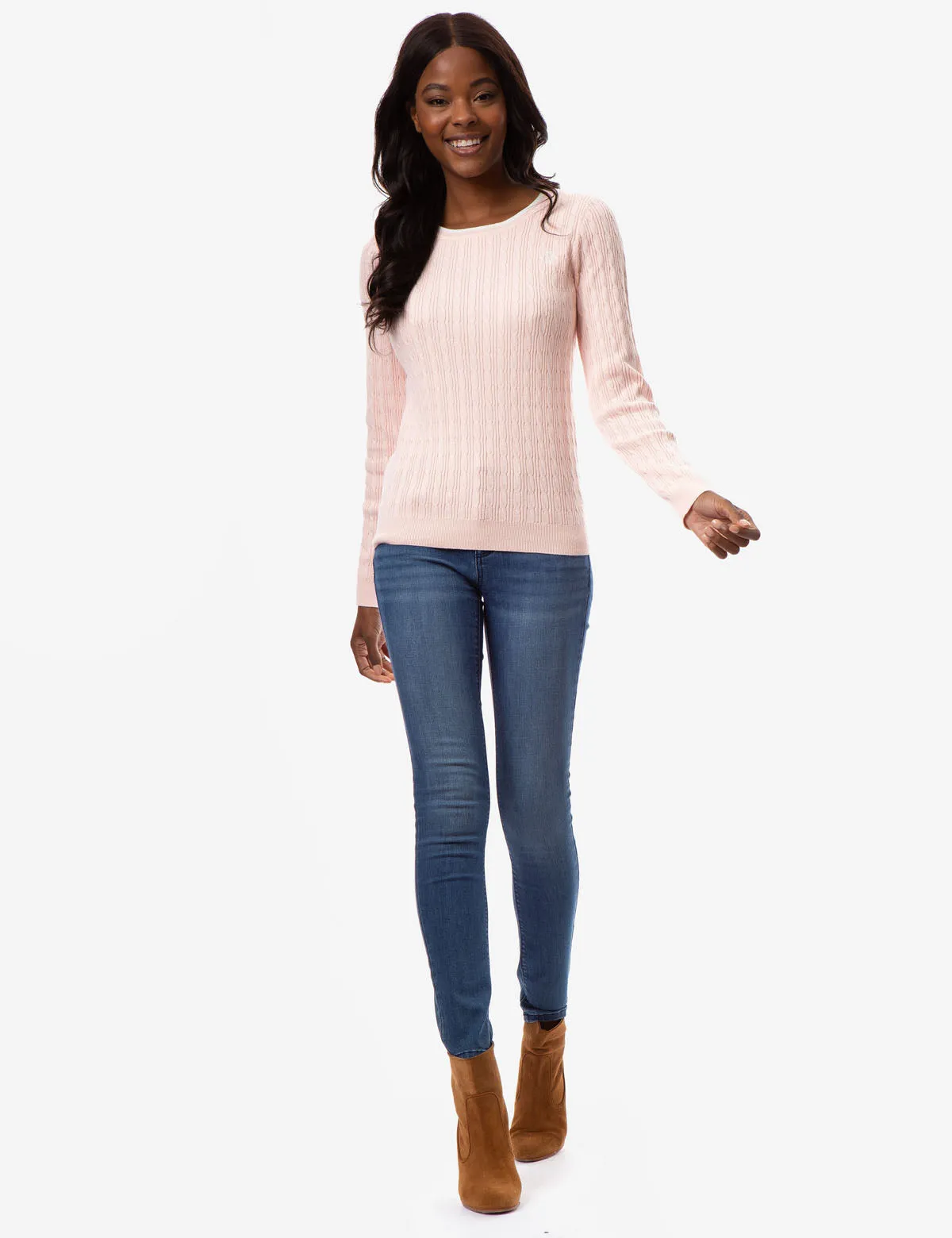 CABLE KNIT CREW NECK SWEATER sold by U.S. Polo Assn. product image thumbnail 3