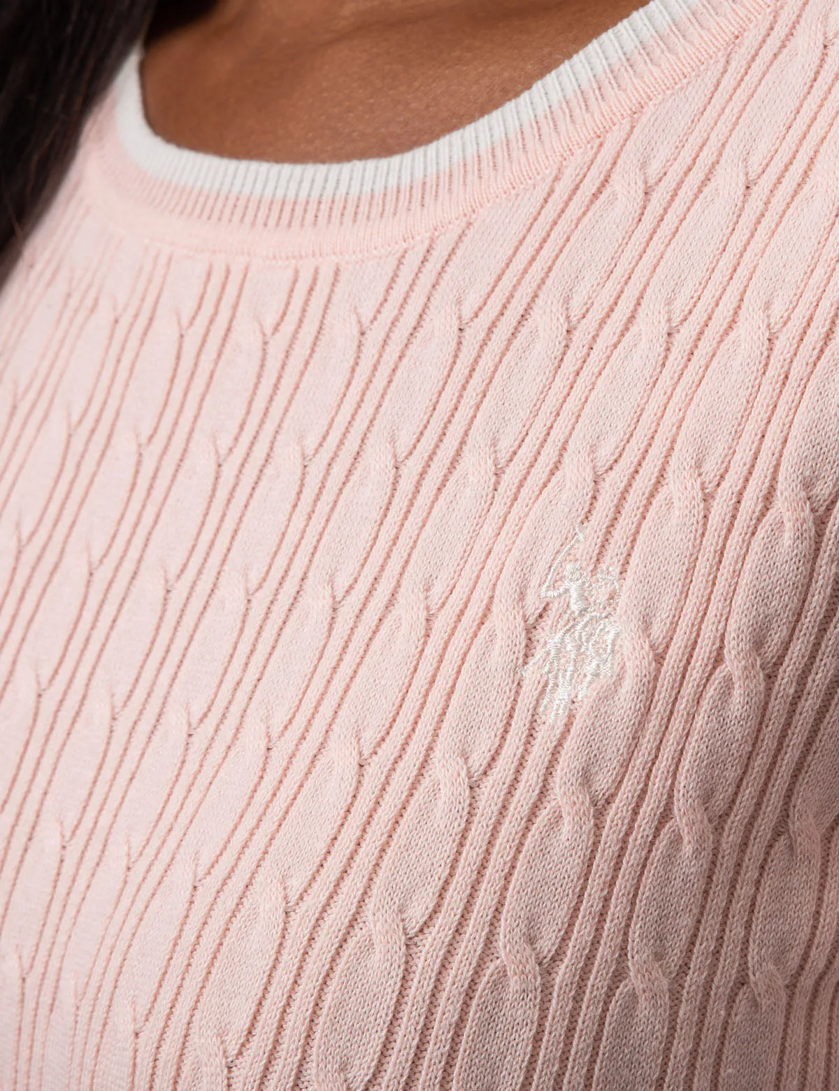 CABLE KNIT CREW NECK SWEATER sold by U.S. Polo Assn. product image thumbnail 5