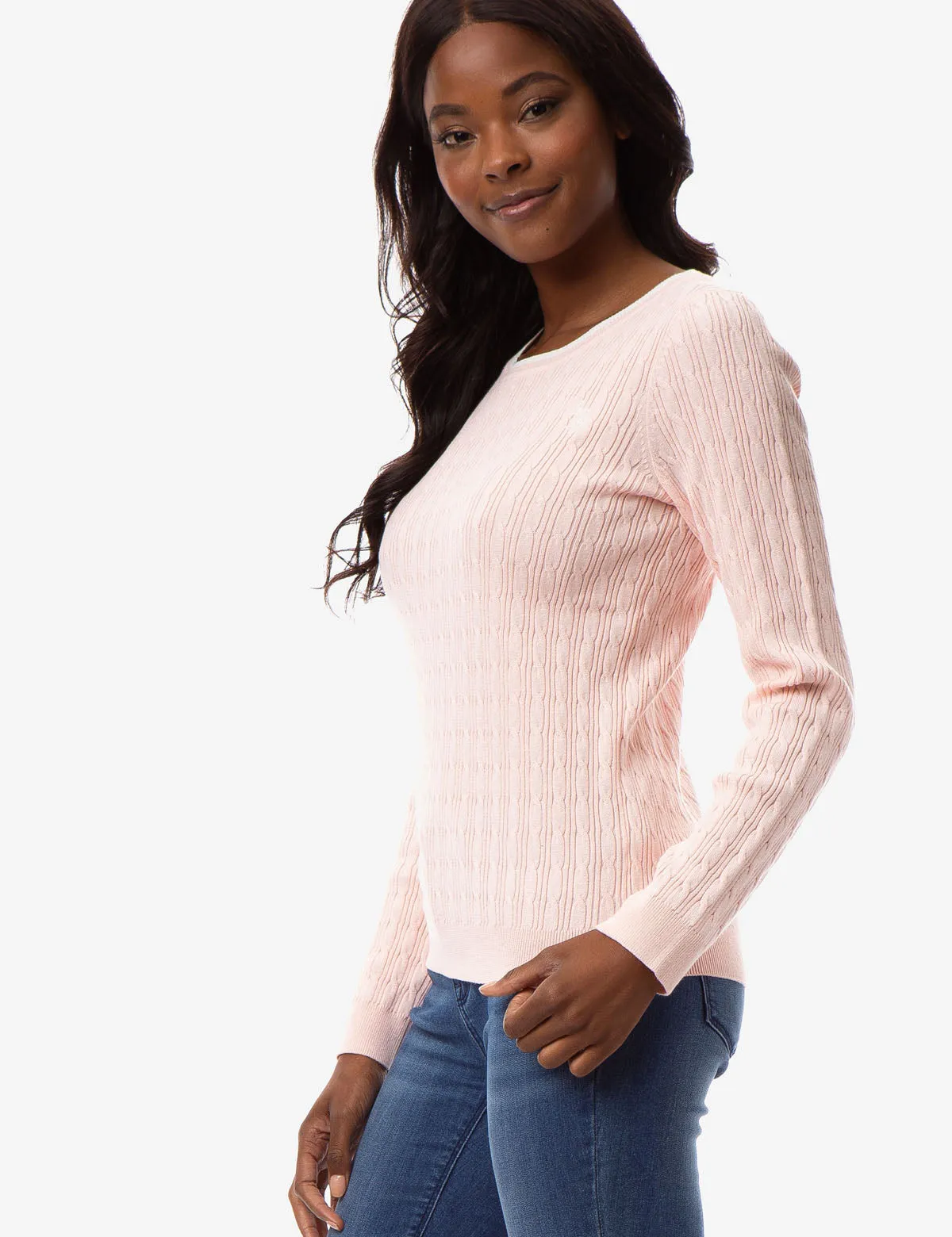 CABLE KNIT CREW NECK SWEATER sold by U.S. Polo Assn. product image thumbnail 2