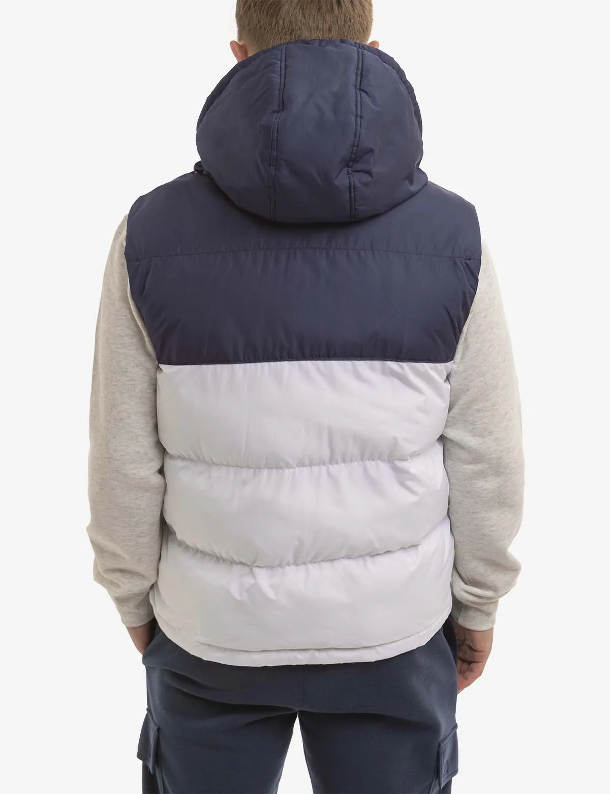 TRI COLORBLOCK HOODED PUFFER VEST sold by U.S. Polo Assn. product image thumbnail 5