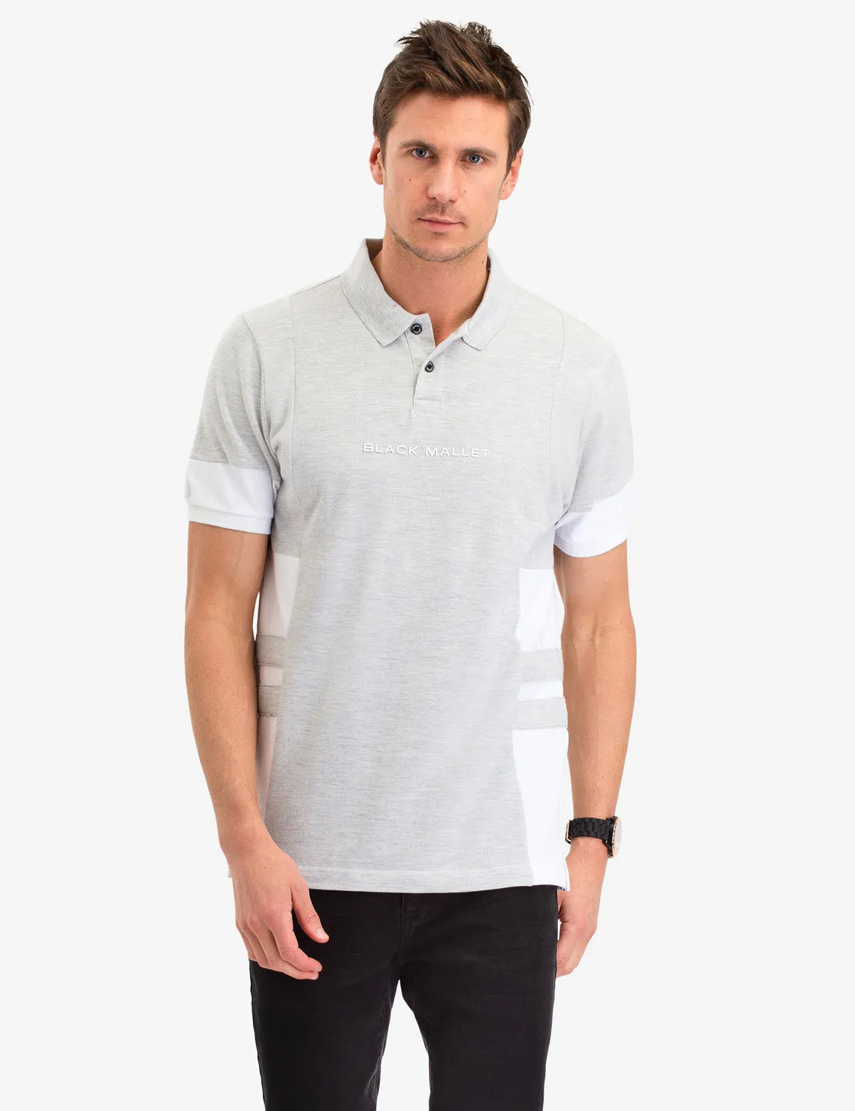 BLACK MALLET SIZE STRIPE POLO SHIRT sold by U.S. Polo Assn.