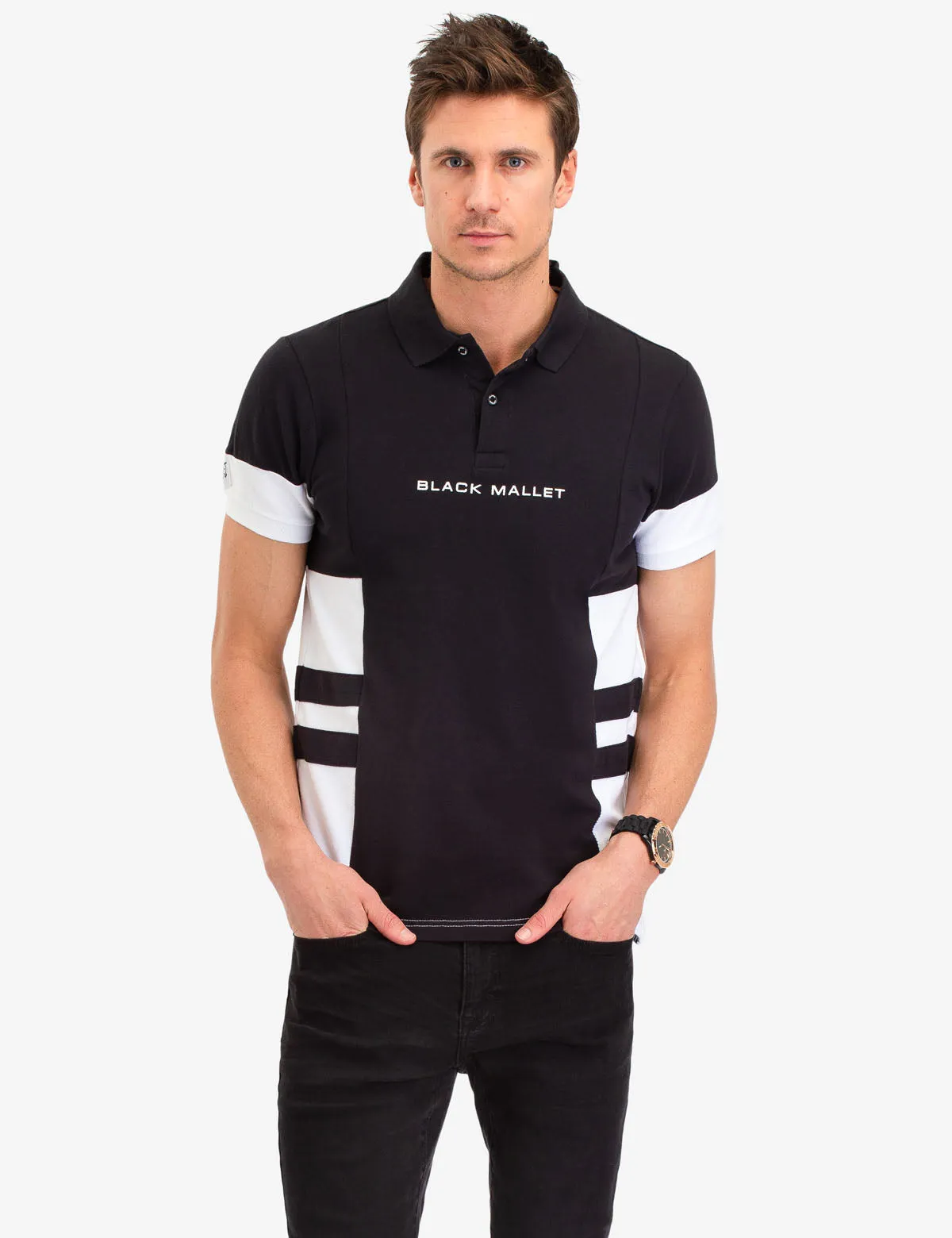 BLACK MALLET SIZE STRIPE POLO SHIRT sold by U.S. Polo Assn. product image thumbnail 5