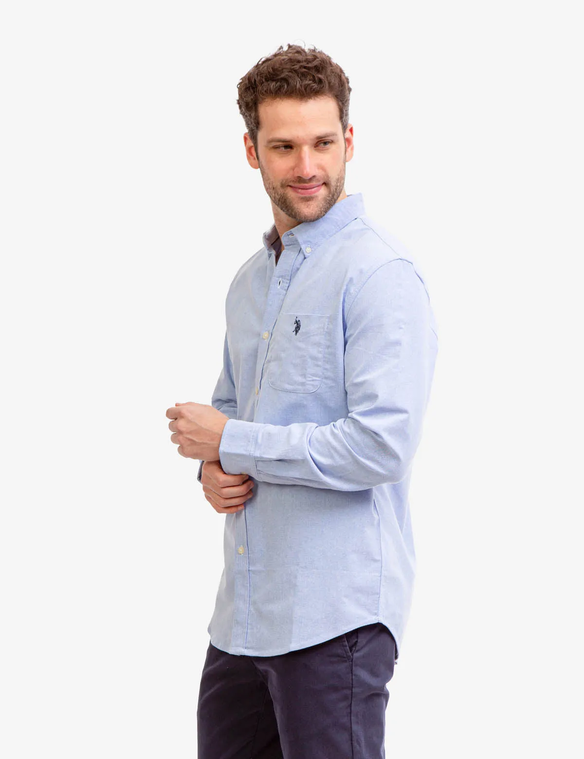 LONG SLEEVE STRETCH OXFORD SHIRT sold by U.S. Polo Assn. product image thumbnail 3