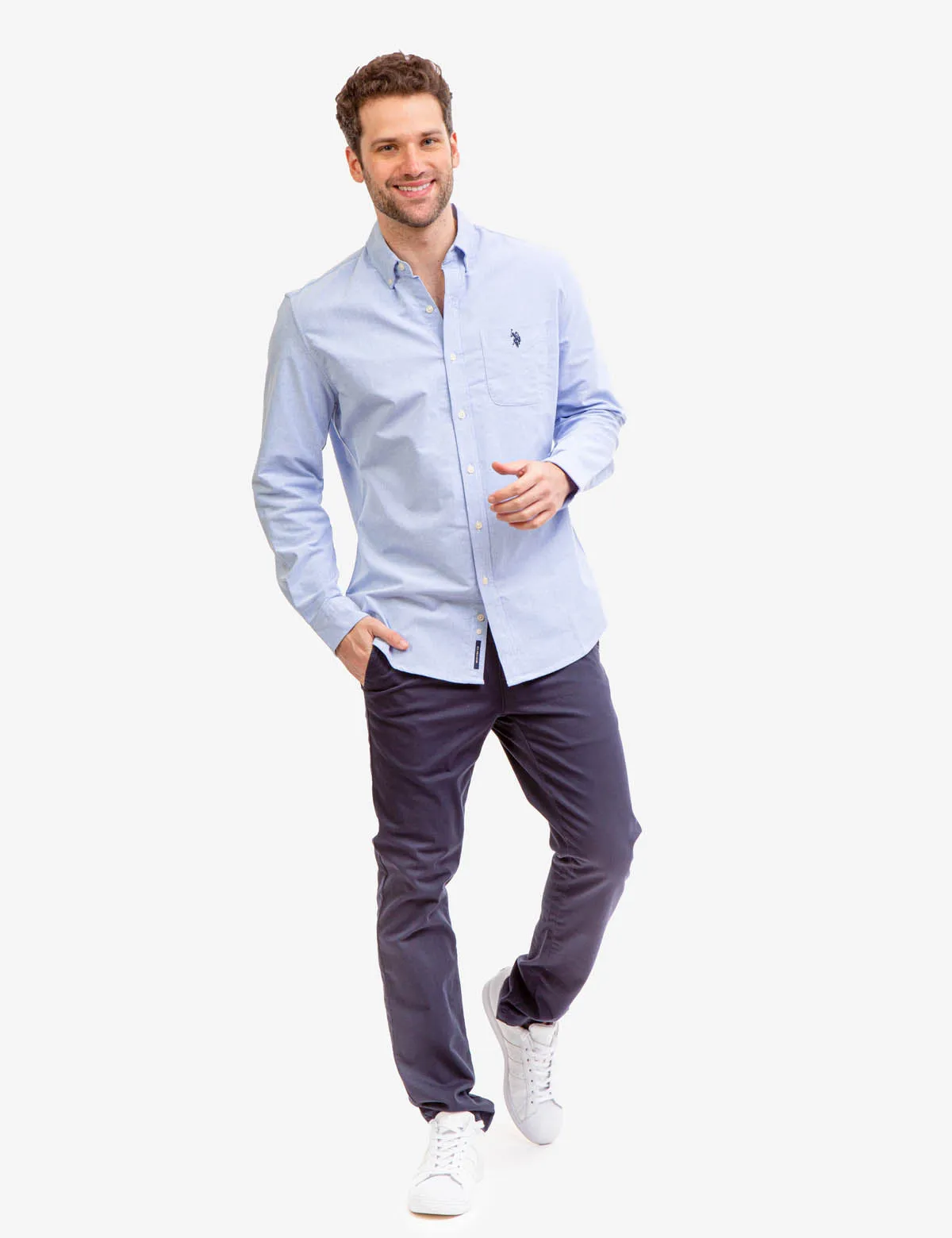 LONG SLEEVE STRETCH OXFORD SHIRT sold by U.S. Polo Assn. product image thumbnail 2