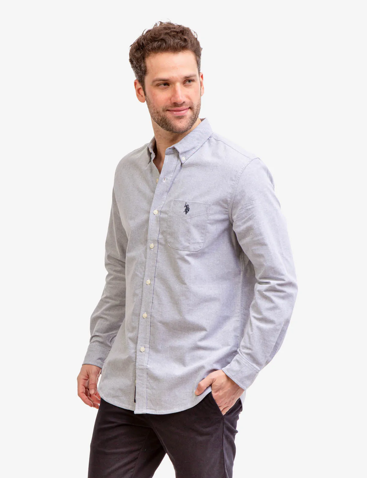 LONG SLEEVE STRETCH OXFORD SHIRT sold by U.S. Polo Assn. product image thumbnail 5