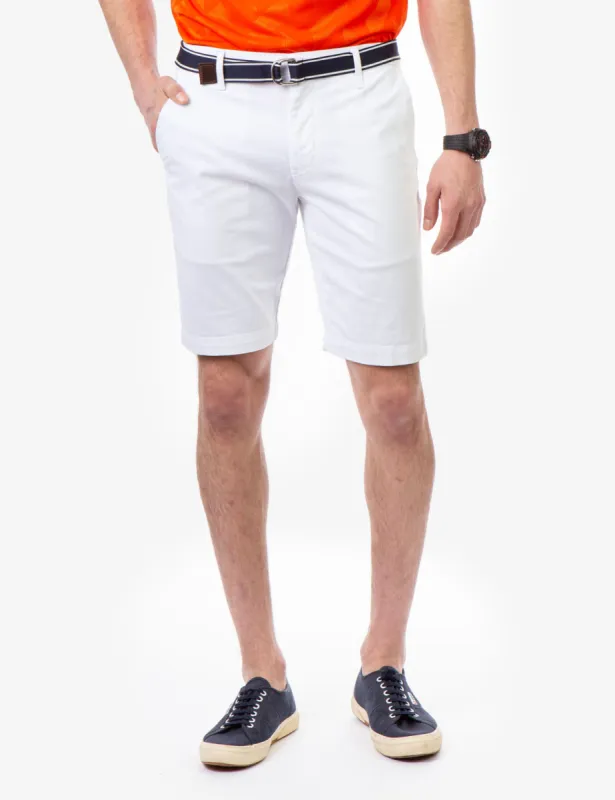HARTFORD STRETCH TWILL BELTED SHORTS sold by U.S. Polo Assn.