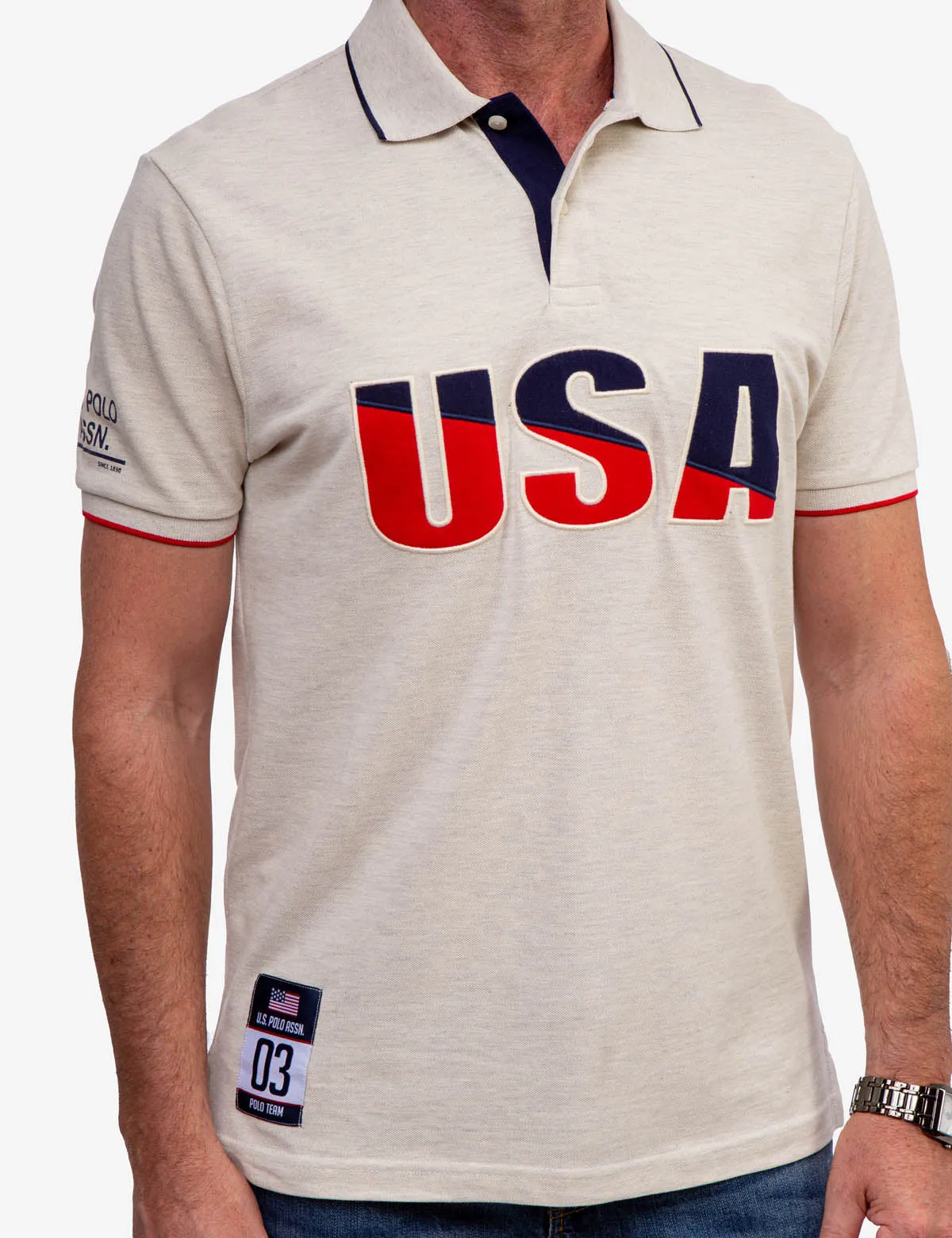 USA APPLIQUED PIQUE POLO SHIRT sold by U.S. Polo Assn. product image thumbnail 5