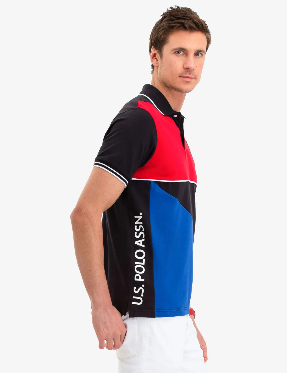 GEOMETRIC COLORBLOCK POLO SHIRT sold by U.S. Polo Assn. product image thumbnail 2