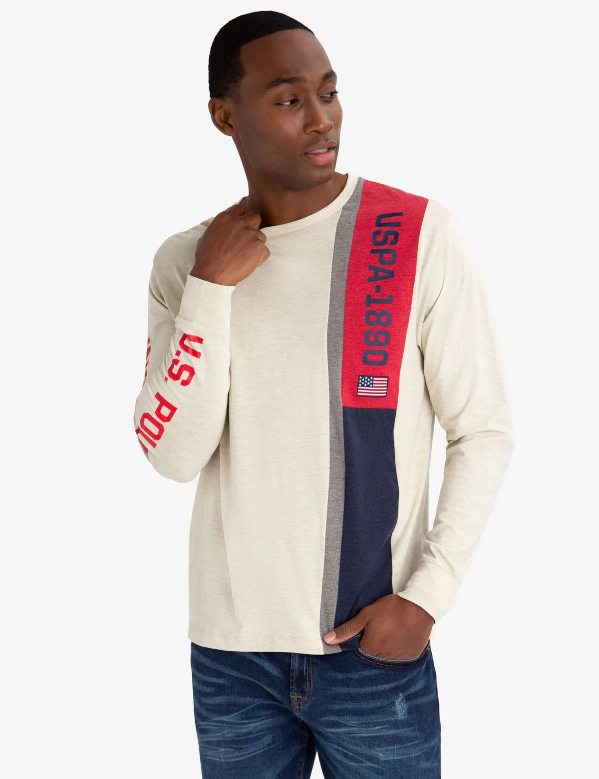 VERTICAL STRIPE LONG SLEEVE T-SHIRT sold by U.S. Polo Assn. product image thumbnail 5