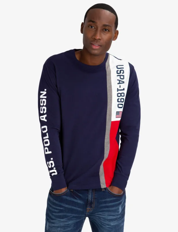 VERTICAL STRIPE LONG SLEEVE T-SHIRT sold by U.S. Polo Assn.