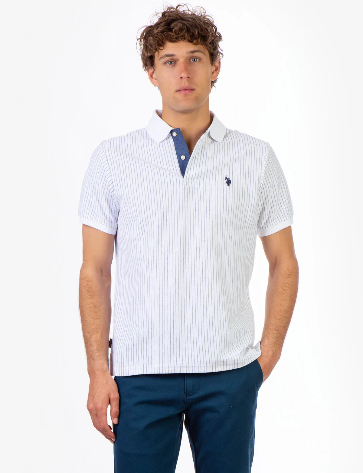 STRIPE RETRO POLO SHIRT sold by U.S. Polo Assn.