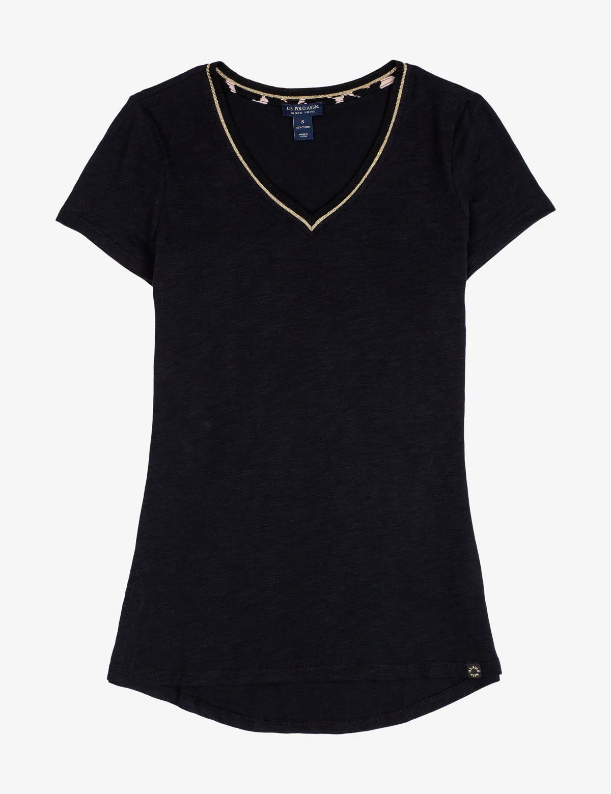 METALLIC TRIM V-NECK sold by U.S. Polo Assn.