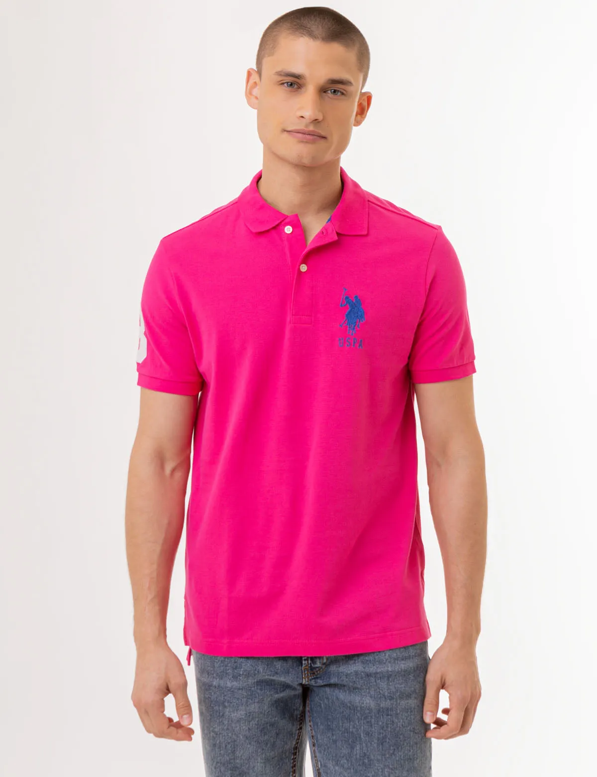 BIG LOGO SOLID POLO SHIRT sold by U.S. Polo Assn. product image thumbnail 4