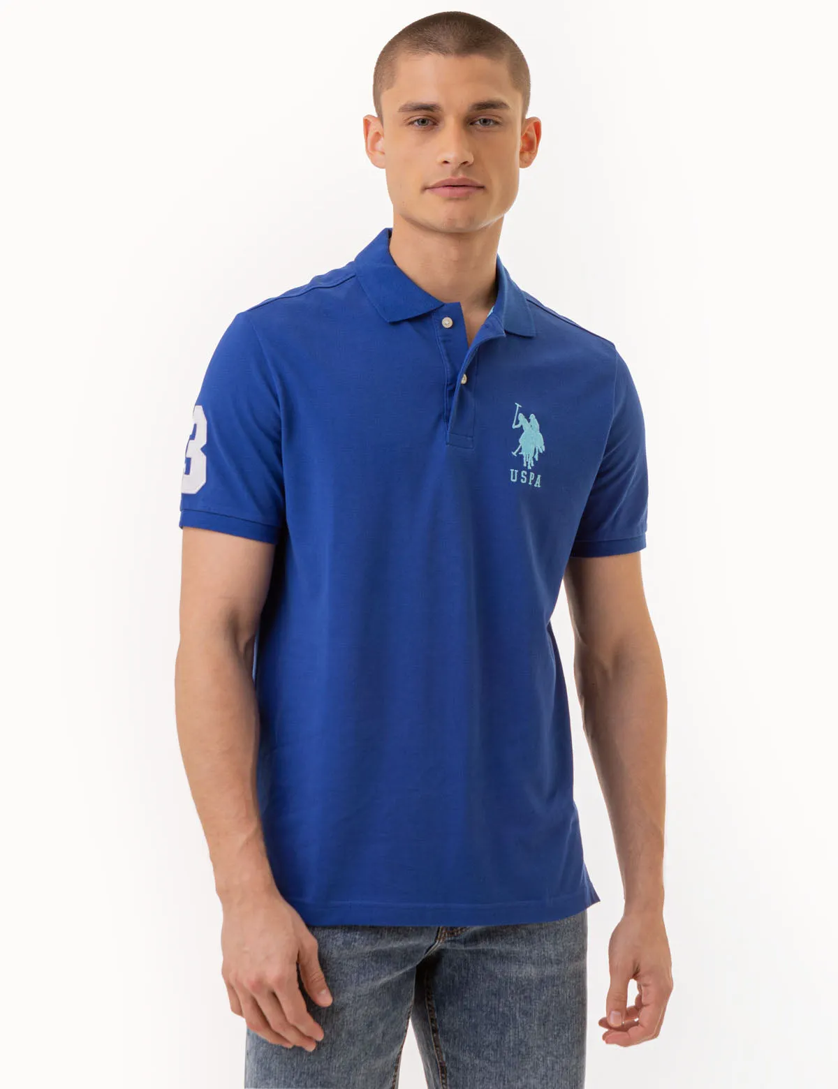 BIG LOGO SOLID POLO SHIRT sold by U.S. Polo Assn.
