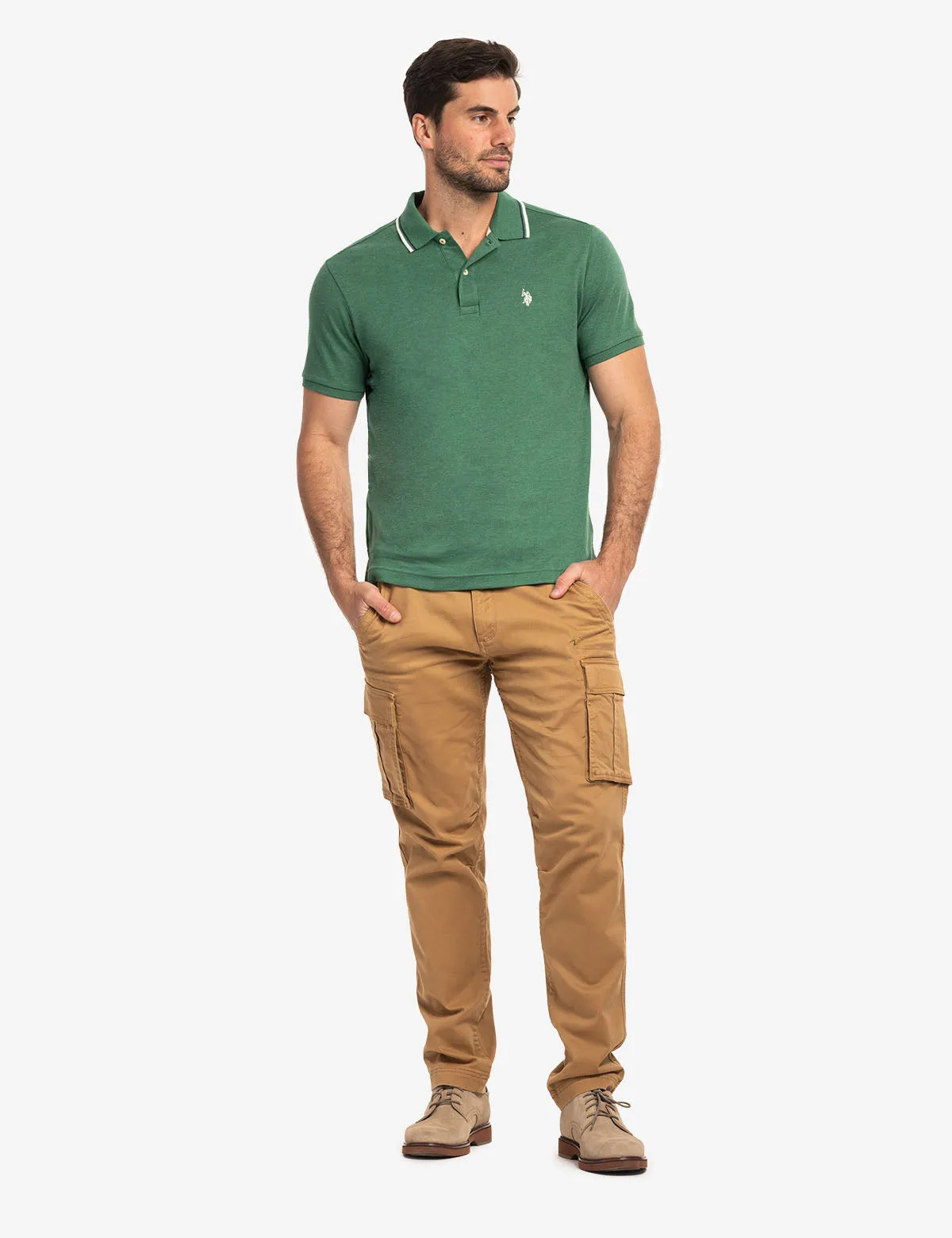 SLIM FIT TIPPED INTERLOCK POLO SHIRT sold by U.S. Polo Assn. product image thumbnail 3