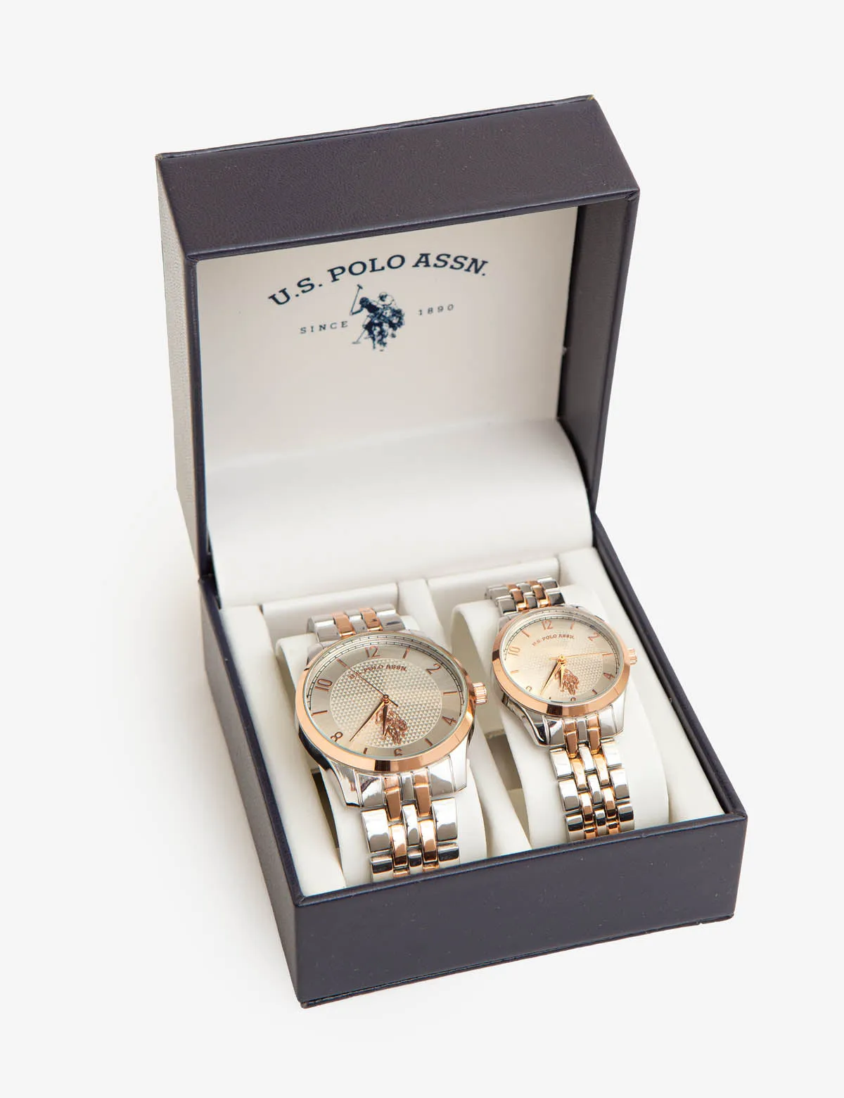 HIS AND HERS CLASSIC LINK STRAP WATCH SET sold by U.S. Polo Assn.