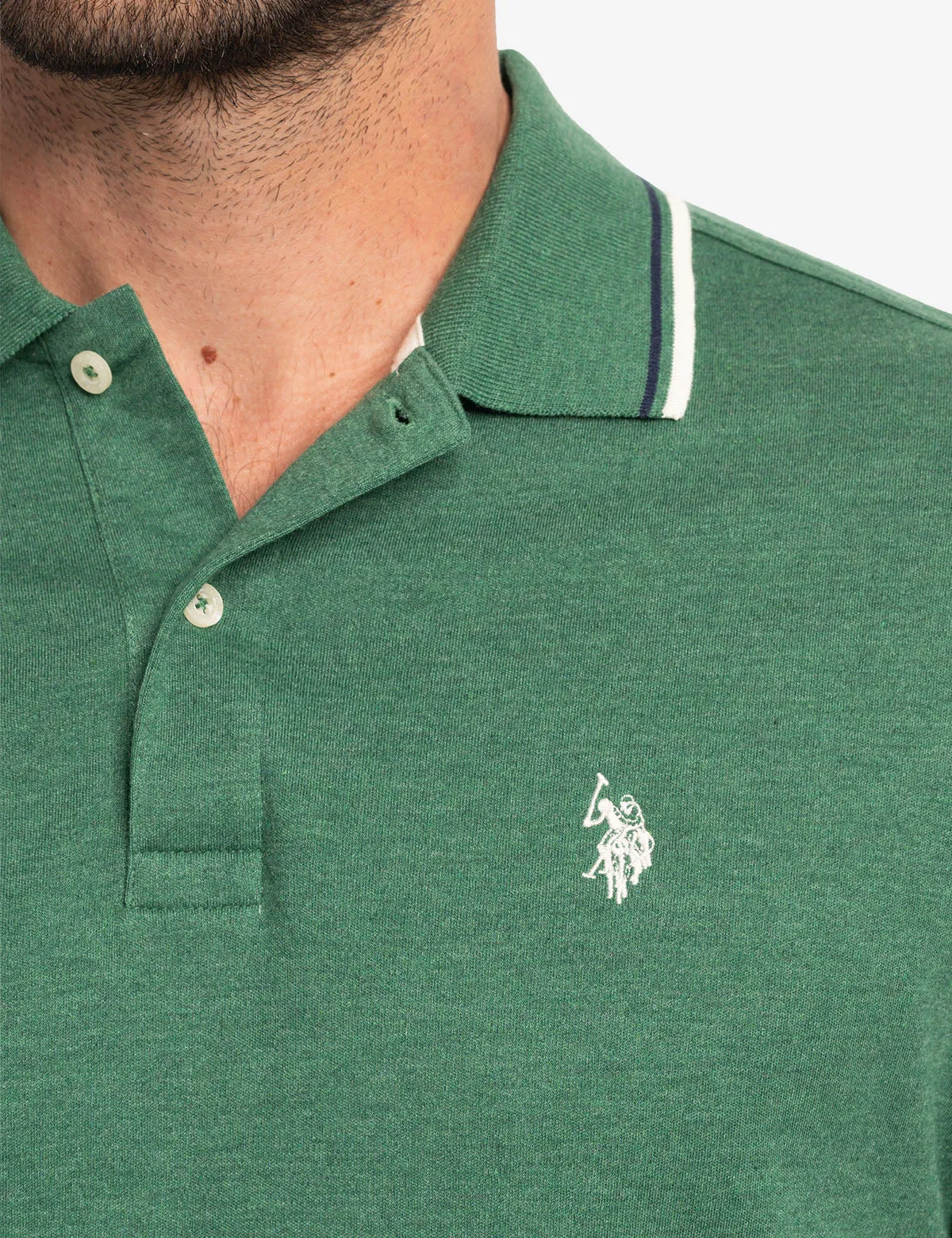 SLIM FIT TIPPED INTERLOCK POLO SHIRT sold by U.S. Polo Assn. product image thumbnail 4