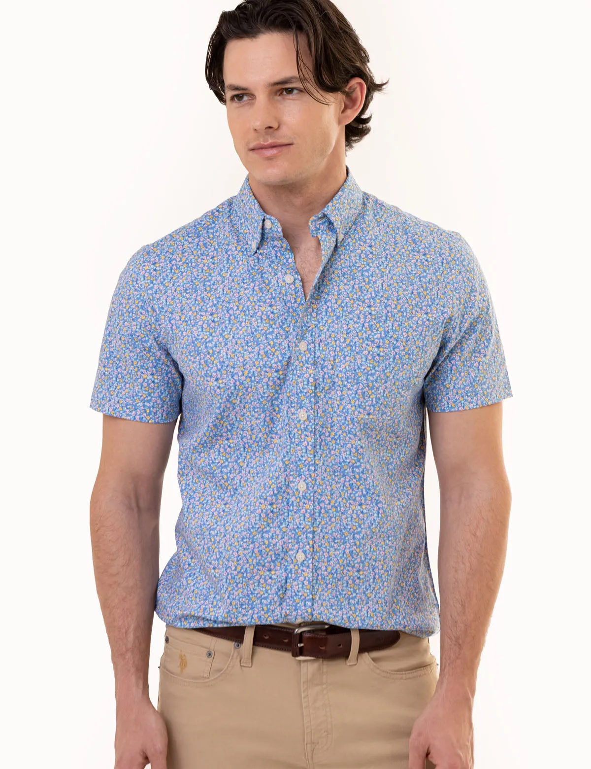 SHORT SLEEVE FLORAL PRINT SHIRT WITH POCKET sold by U.S. Polo Assn.