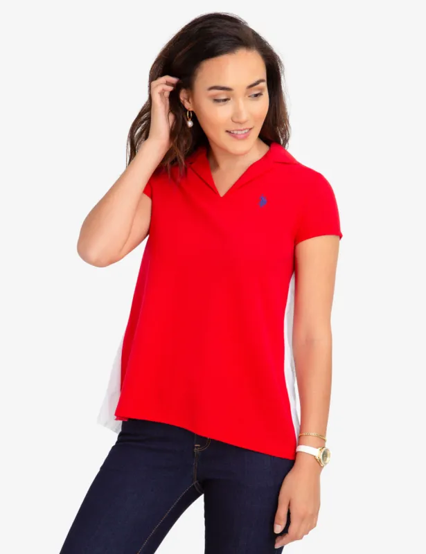 PLEATED BACK POLO SHIRT sold by U.S. Polo Assn.