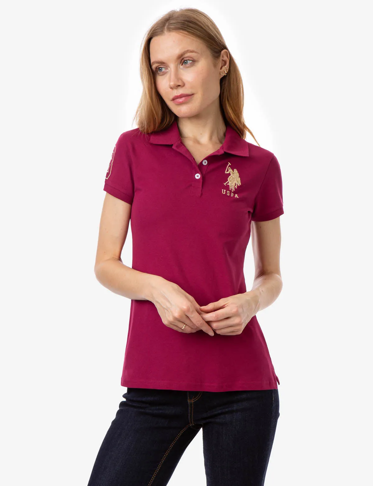 USPA METALLIC PRINT POLO SHIRT sold by U.S. Polo Assn.