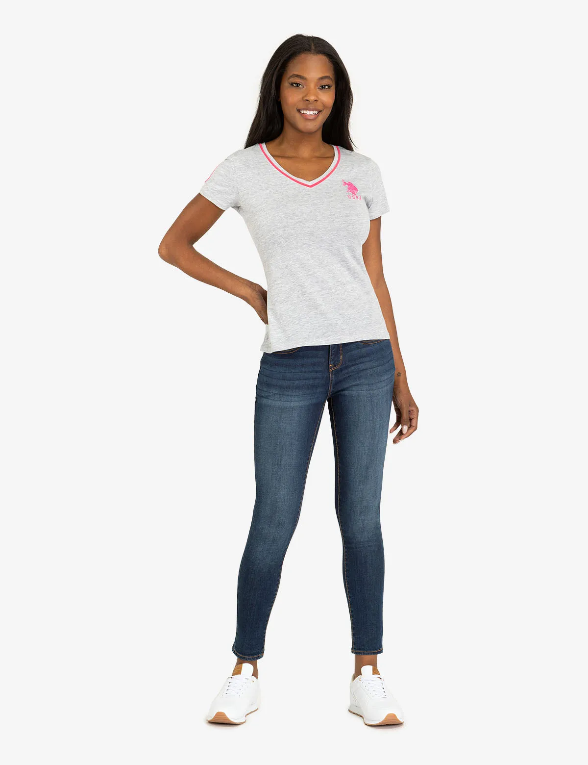 NEON V-NECK T-SHIRT sold by U.S. Polo Assn. product image thumbnail 3