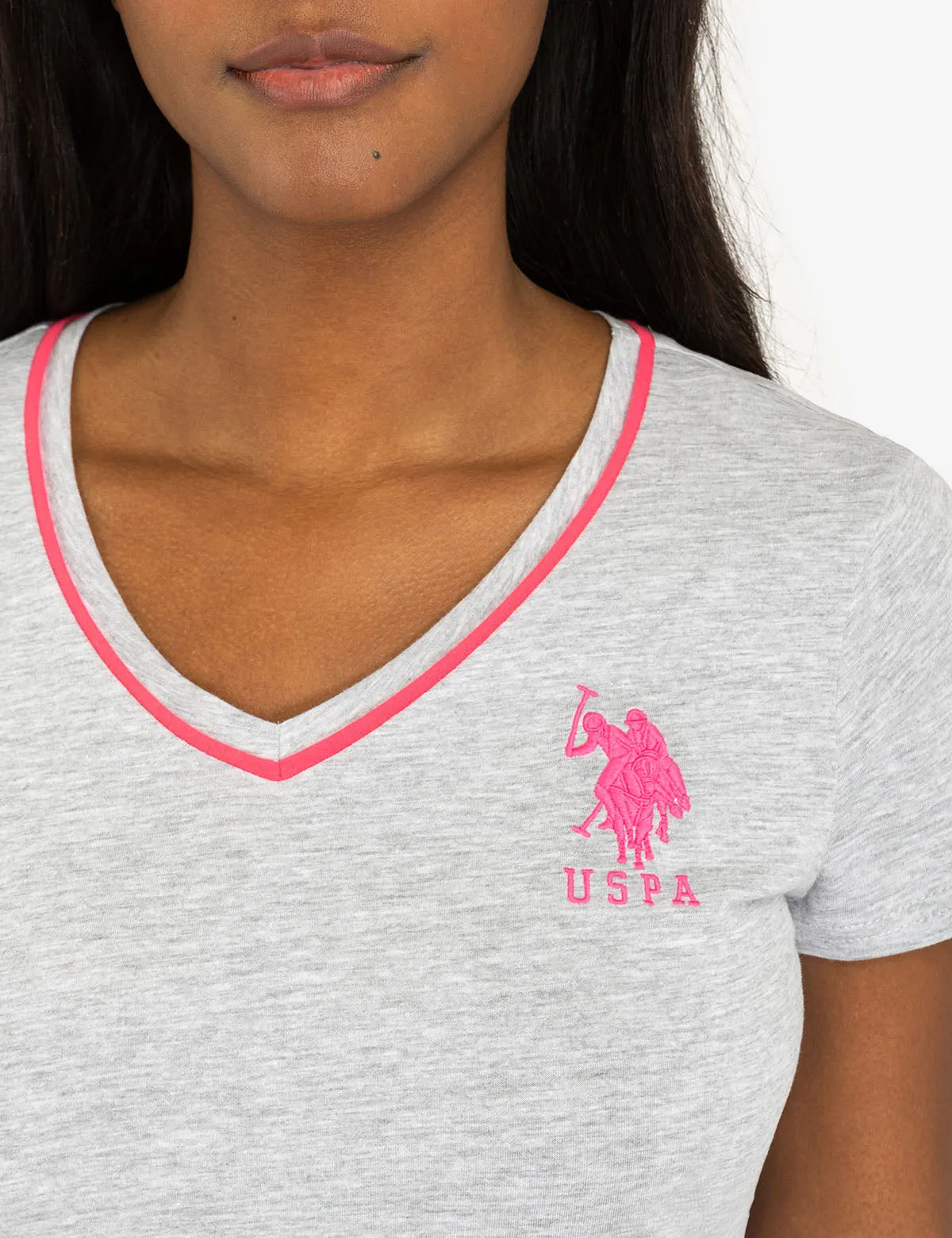 NEON V-NECK T-SHIRT sold by U.S. Polo Assn. product image thumbnail 2