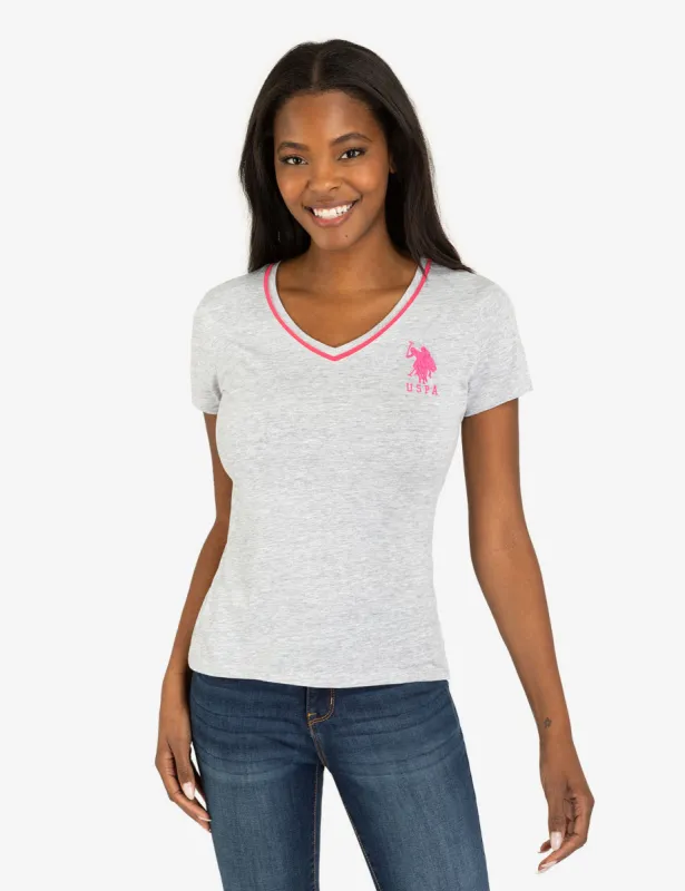 NEON V-NECK T-SHIRT sold by U.S. Polo Assn.
