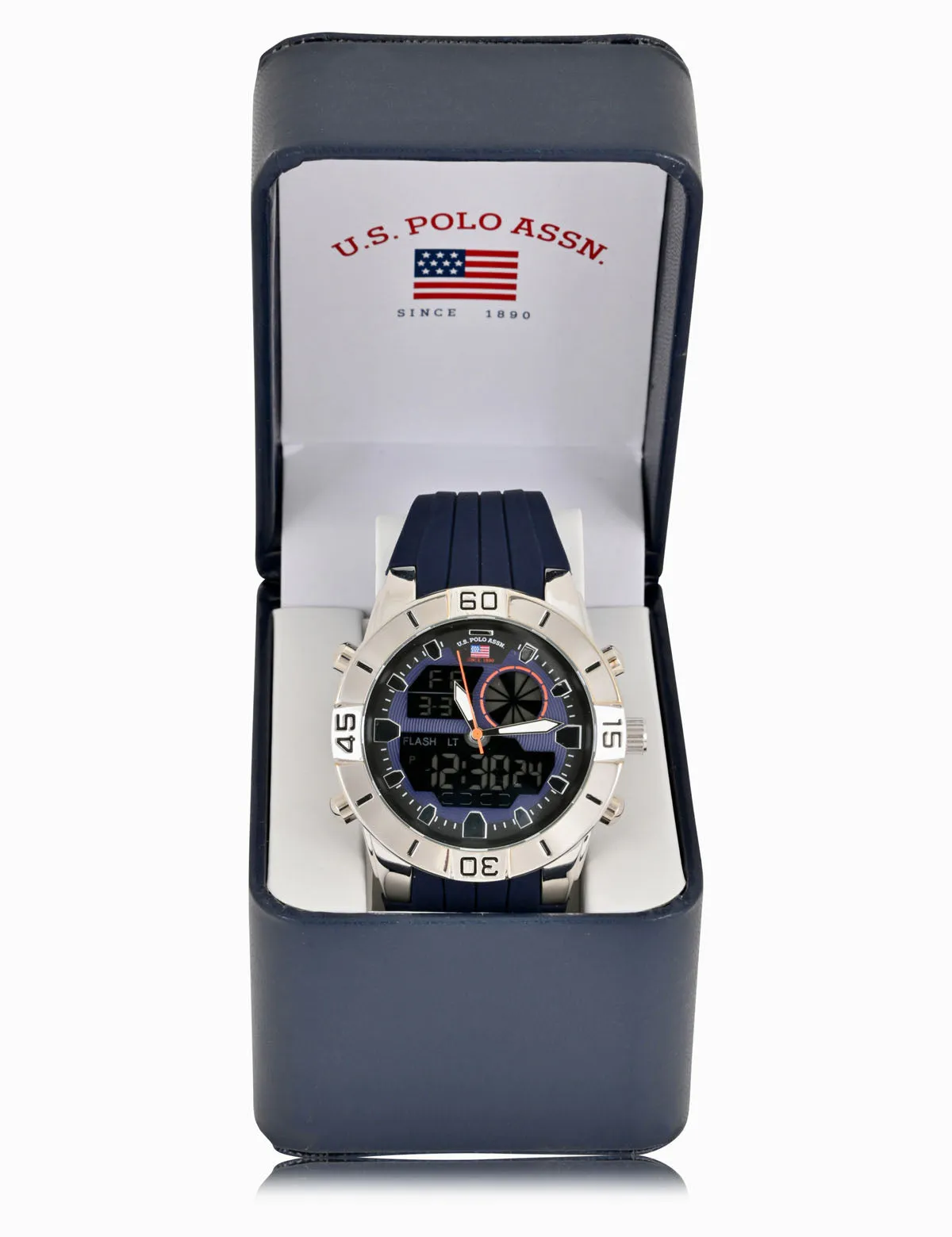 MEN'S BLUE RUBBER STRAP ANALOG/DIGITAL WATCH sold by U.S. Polo Assn. product image thumbnail 3