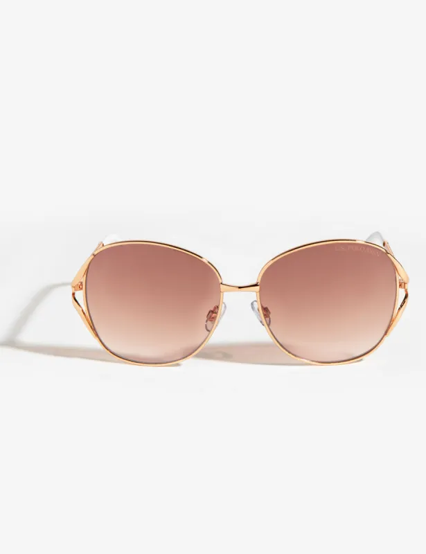 LADIES ROUND METAL VENTED SUNGLASSES sold by U.S. Polo Assn.