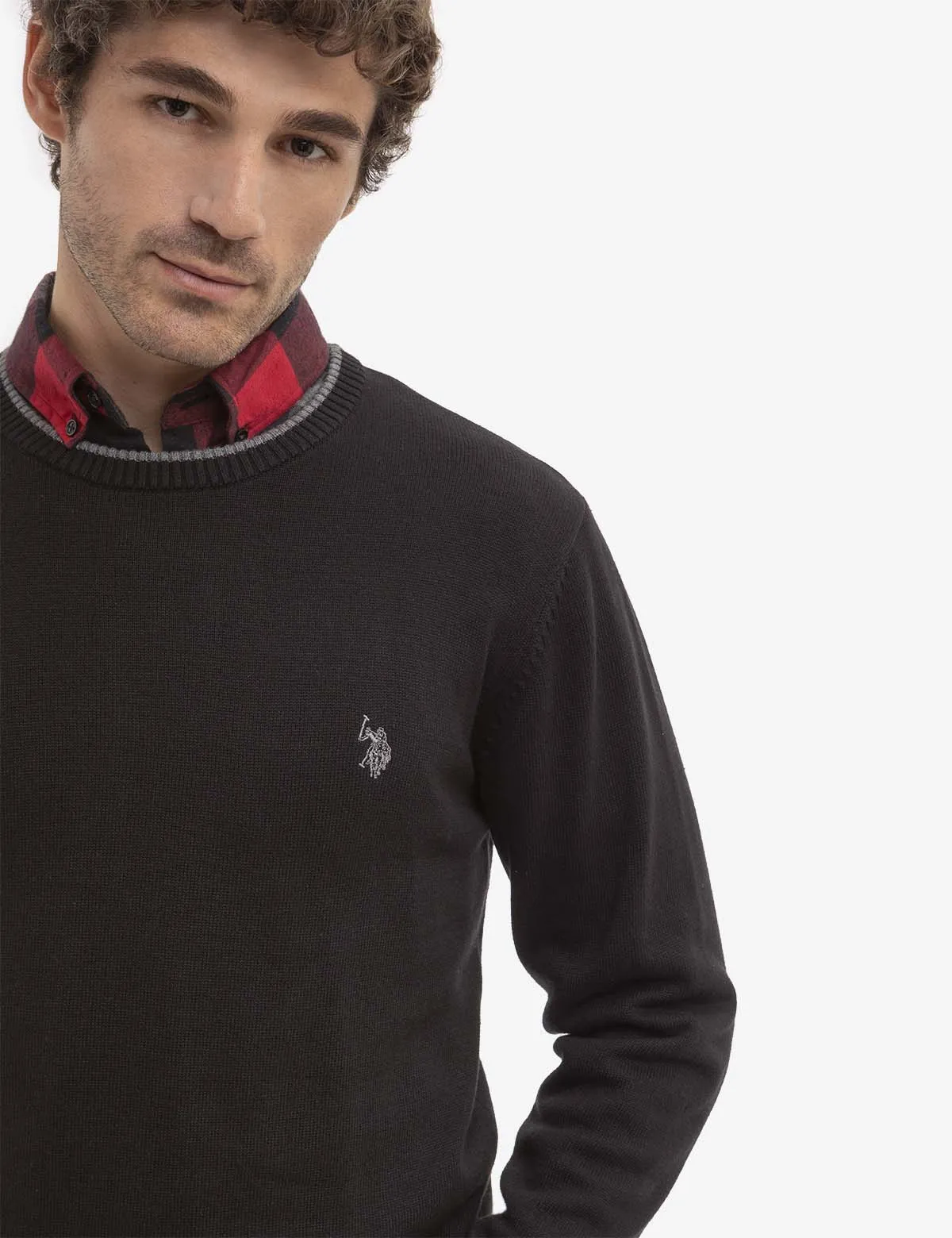 SOLID JERSEY CREW NECK SWEATER sold by U.S. Polo Assn. product image thumbnail 3