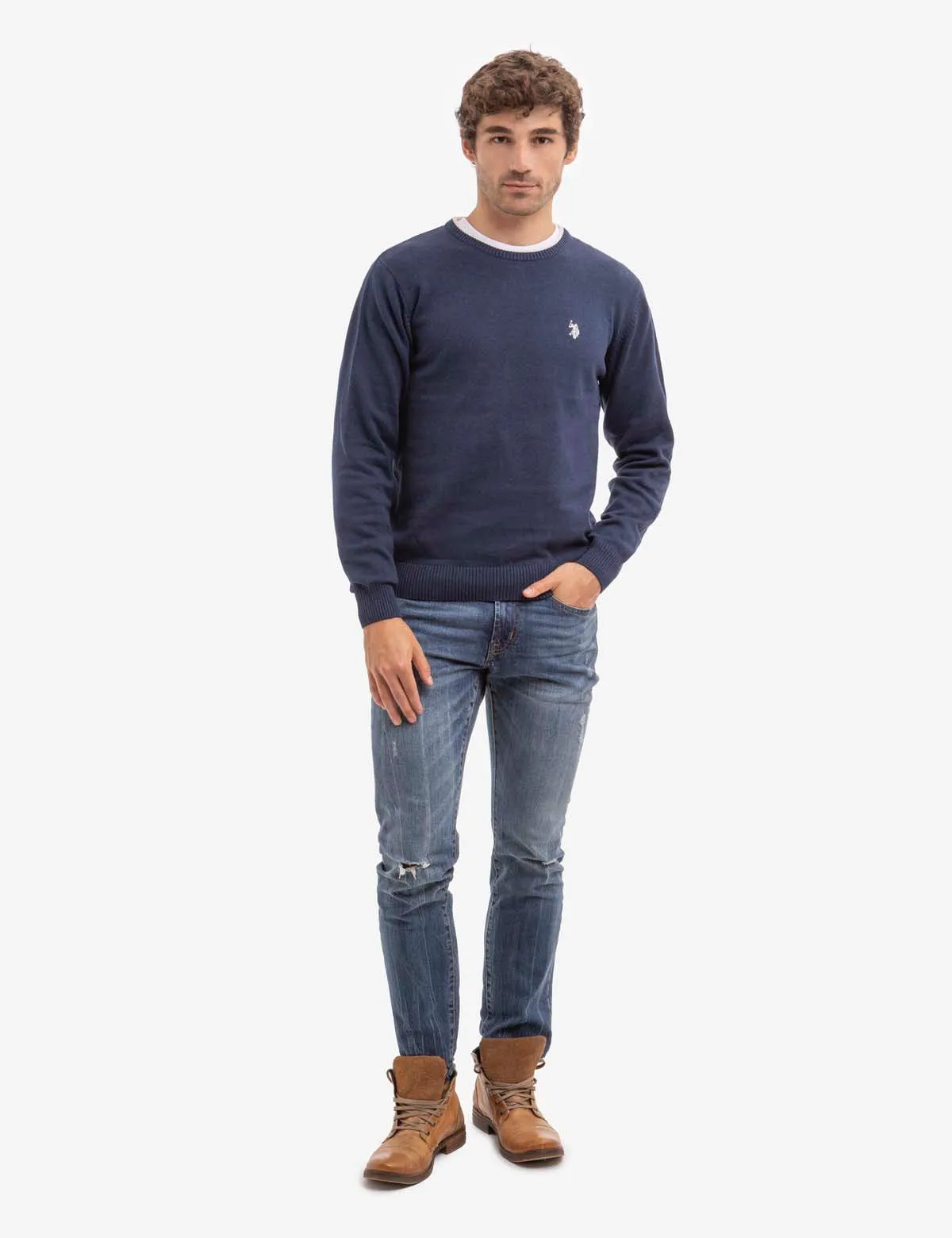 SOLID JERSEY CREW NECK SWEATER sold by U.S. Polo Assn. product image thumbnail 5