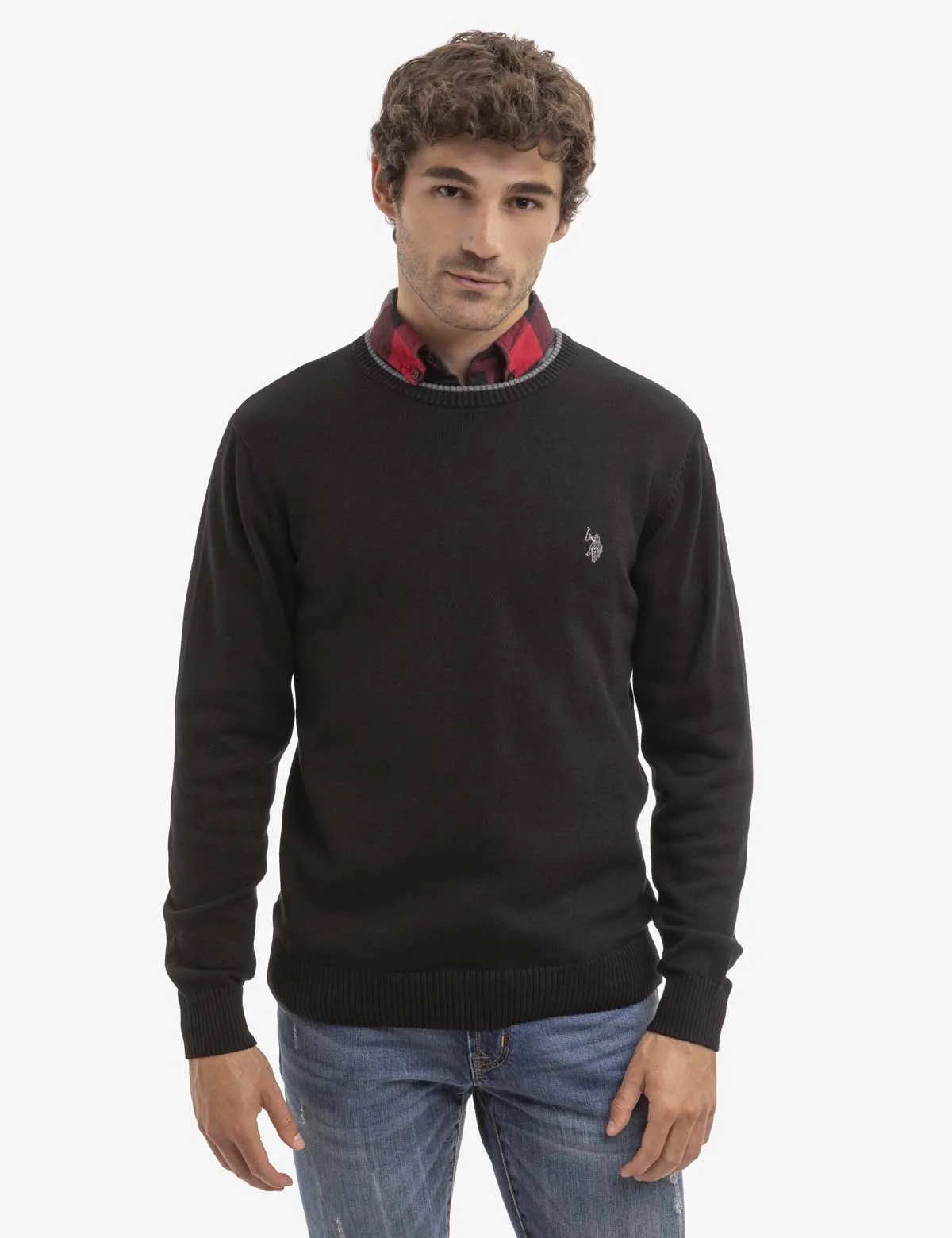 SOLID JERSEY CREW NECK SWEATER sold by U.S. Polo Assn.