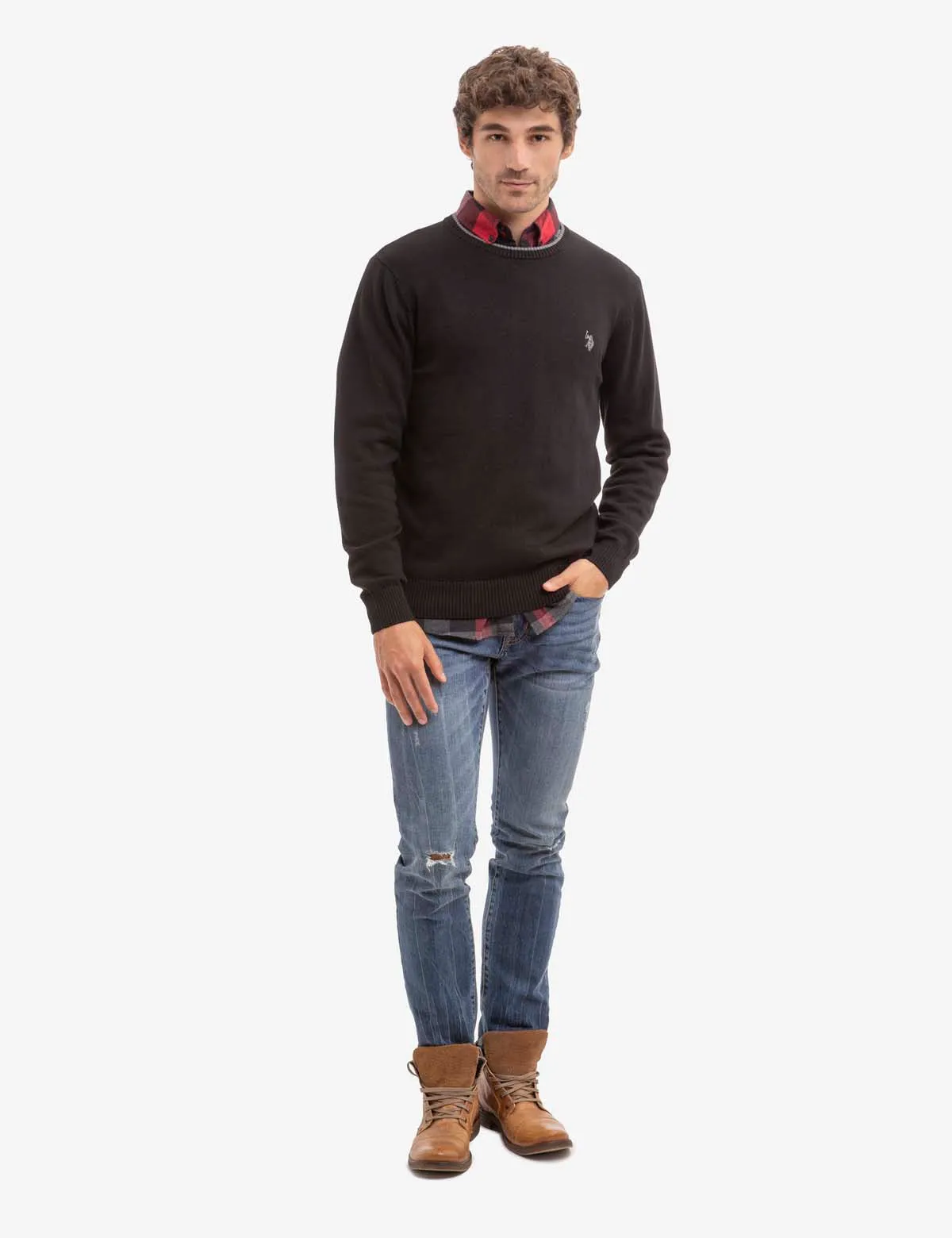SOLID JERSEY CREW NECK SWEATER sold by U.S. Polo Assn. product image thumbnail 2
